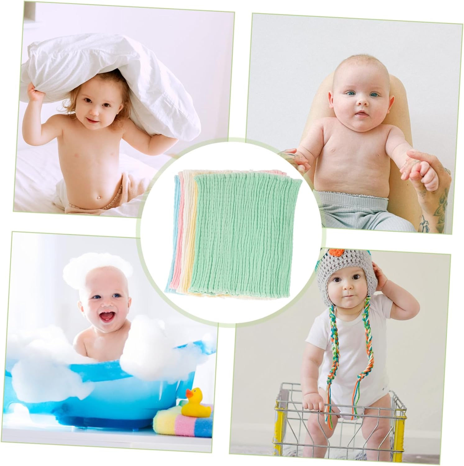 5Pcs Cotton Belly Band Soft Breathable Newborn Navel Protector Elastic Wide Waist Wrap for Abdomen Support Skin-Friendly Warm Belly Cover in Multiple Colors image number 5