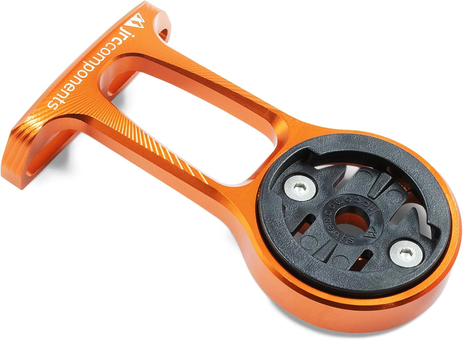 JRC Components Stem Out Front Mount | Compatible with Garmin Edge Series Devices | Lightweight CNC 6061 Aluminium Body - Orange