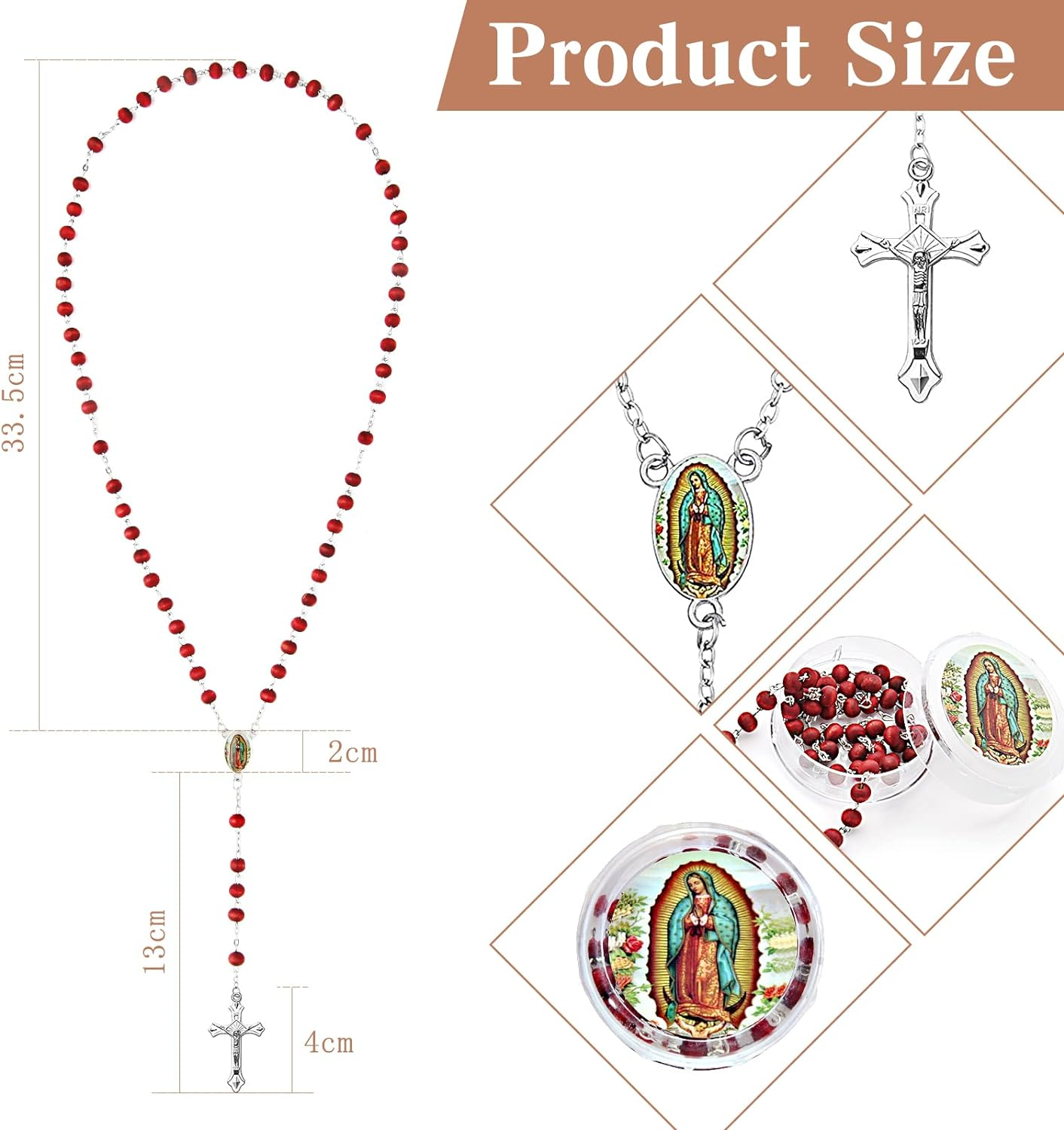 Brilucky Rosary Beads Bulk for Baptism Favors image number 3