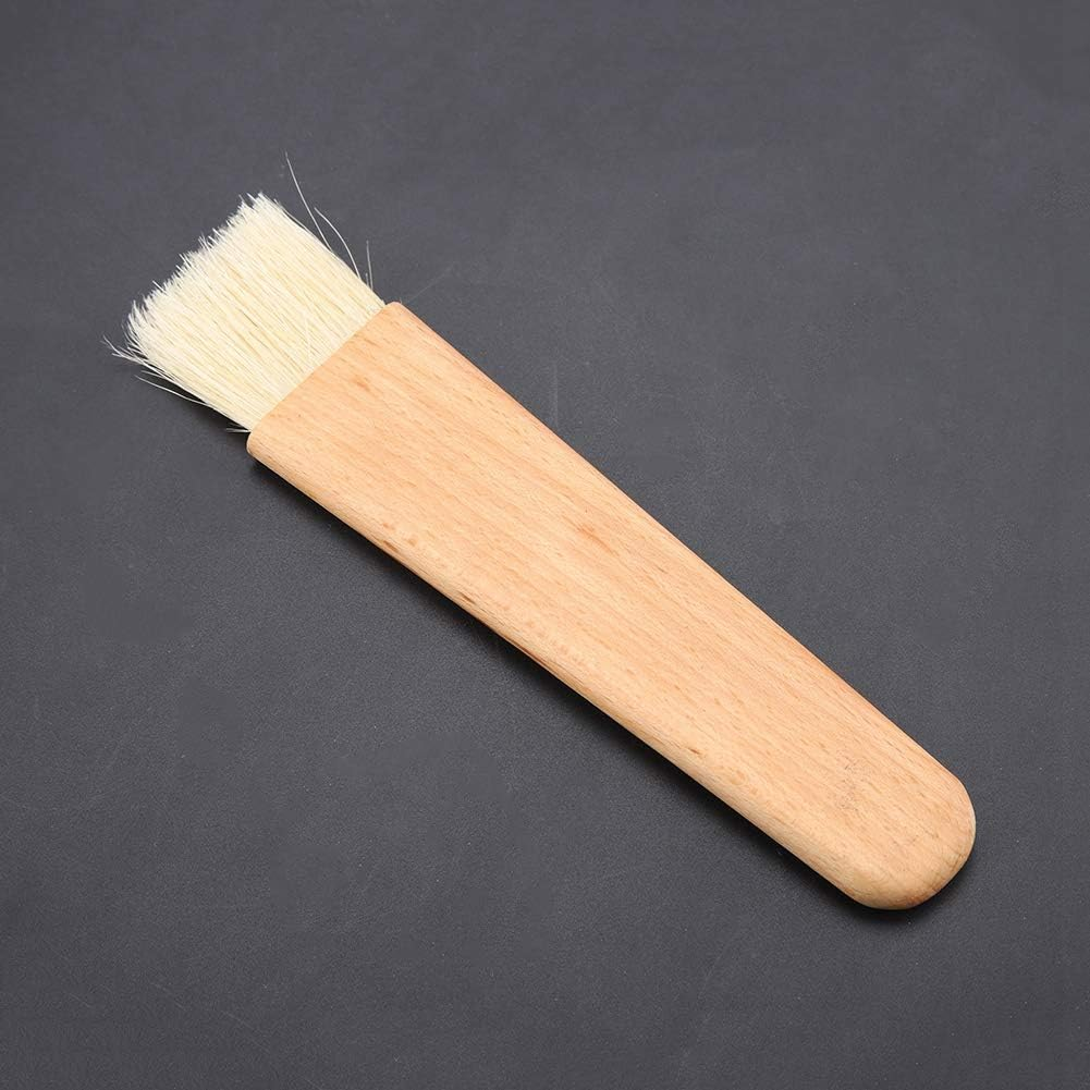 Wooden Barbecue Brush, Wooden BBQ Brush for Oil Sauce Butter Marinades, Food Brushes for BBQ Grill Kitchen Baking, Baster Brushes Baste Pastries Cakes Meat Desserts (Flat Handle Brush) image number 3