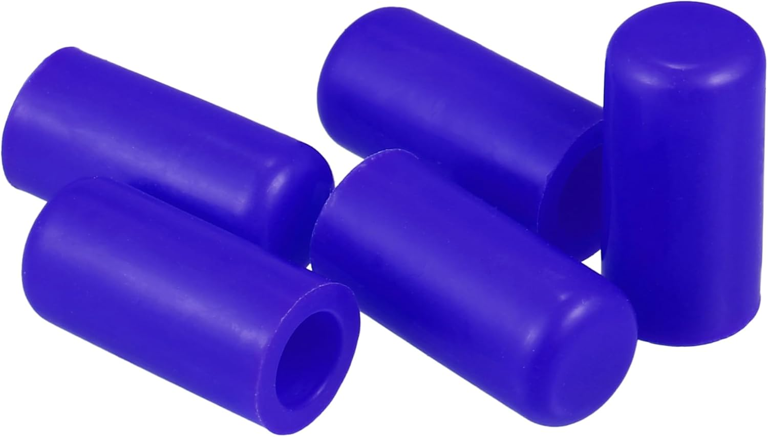 X AUTOHAUX 5 Pcs 8Mm 0.31" Silicone Hose Cap Intake Vacuum Hose Tube End Plug for Car Blue image number 3