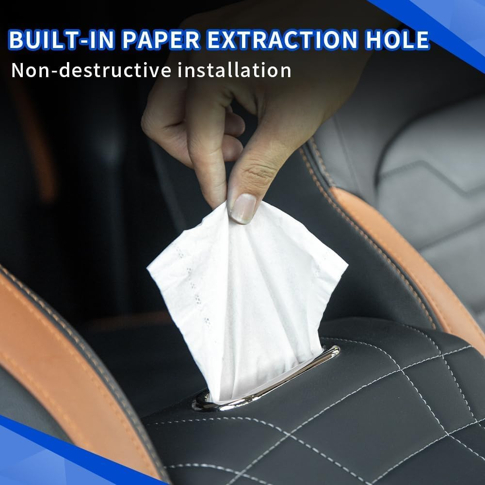 Auto Center Console Armrest Pillow Pad, All-In-One Pressurized Multi-Function Car Armrest Heightening Pad with Phone Holder Storage,Tissue Box image number 1