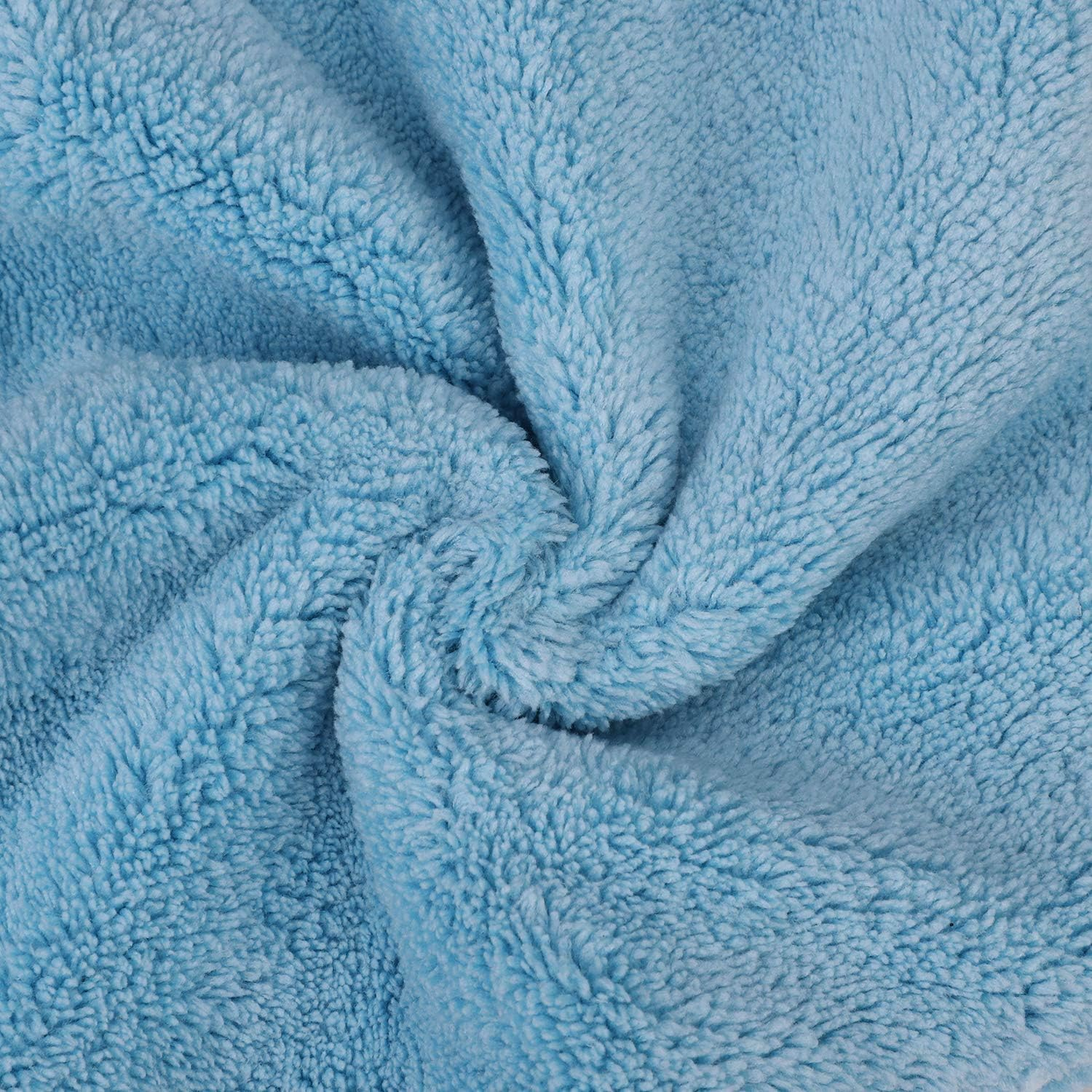 XINCHIA Kids Quick Dry Hair Towel Wrap Cap Cute Cartoon Bear Head Drying Wrap Hat Ultra Absorbent Turban Soft Velvet Bath Shower Sauna Head Towel Drying Cap Hat for Long Short Curly Straight Hair - Blue image number 6