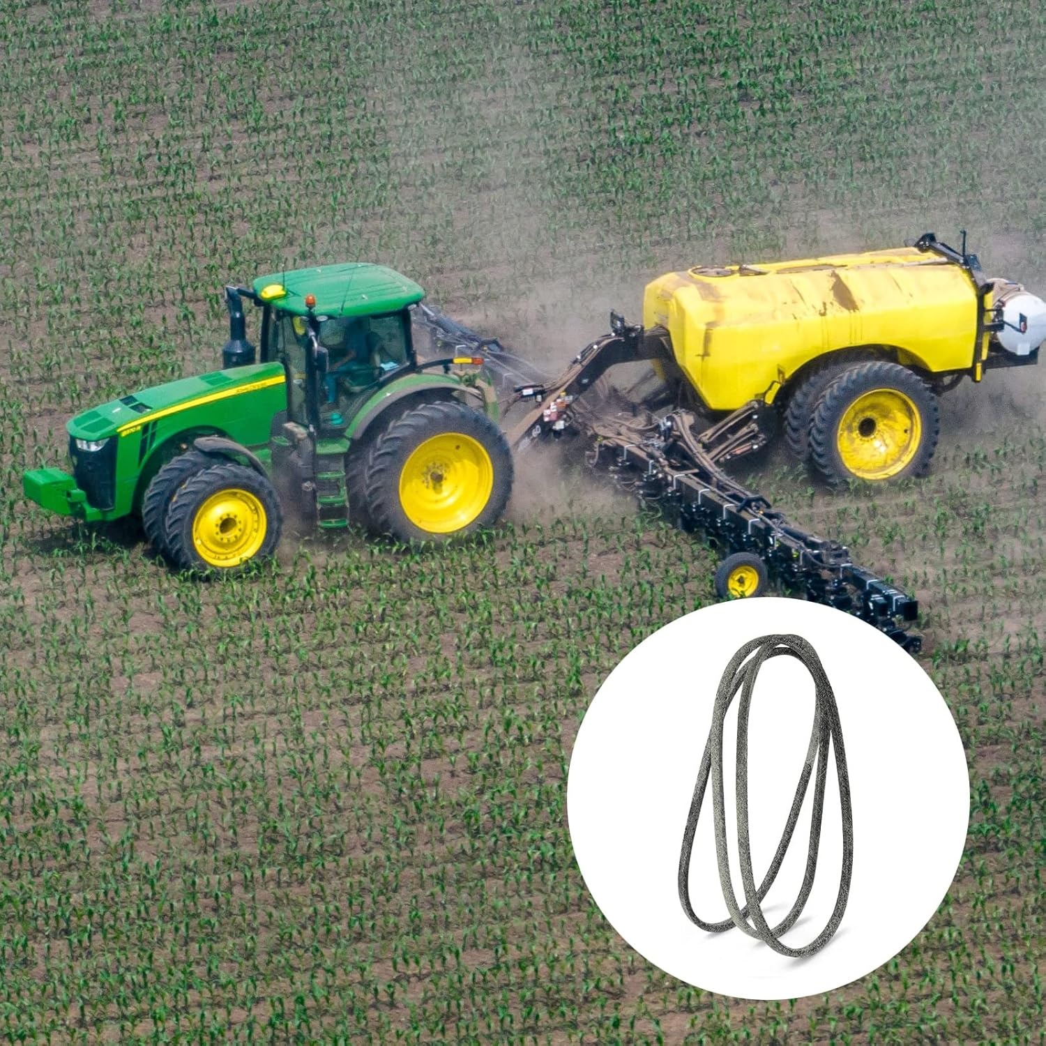 2Pcs 42In Lawn Mower Deck Belt, Heavy Duty Lawn Mower Deck Belt Compatible with John Deere Lawn Mower Replaces Part Number GX20072 Deck Drive Belts Compatible with 100 D100 E100 Series