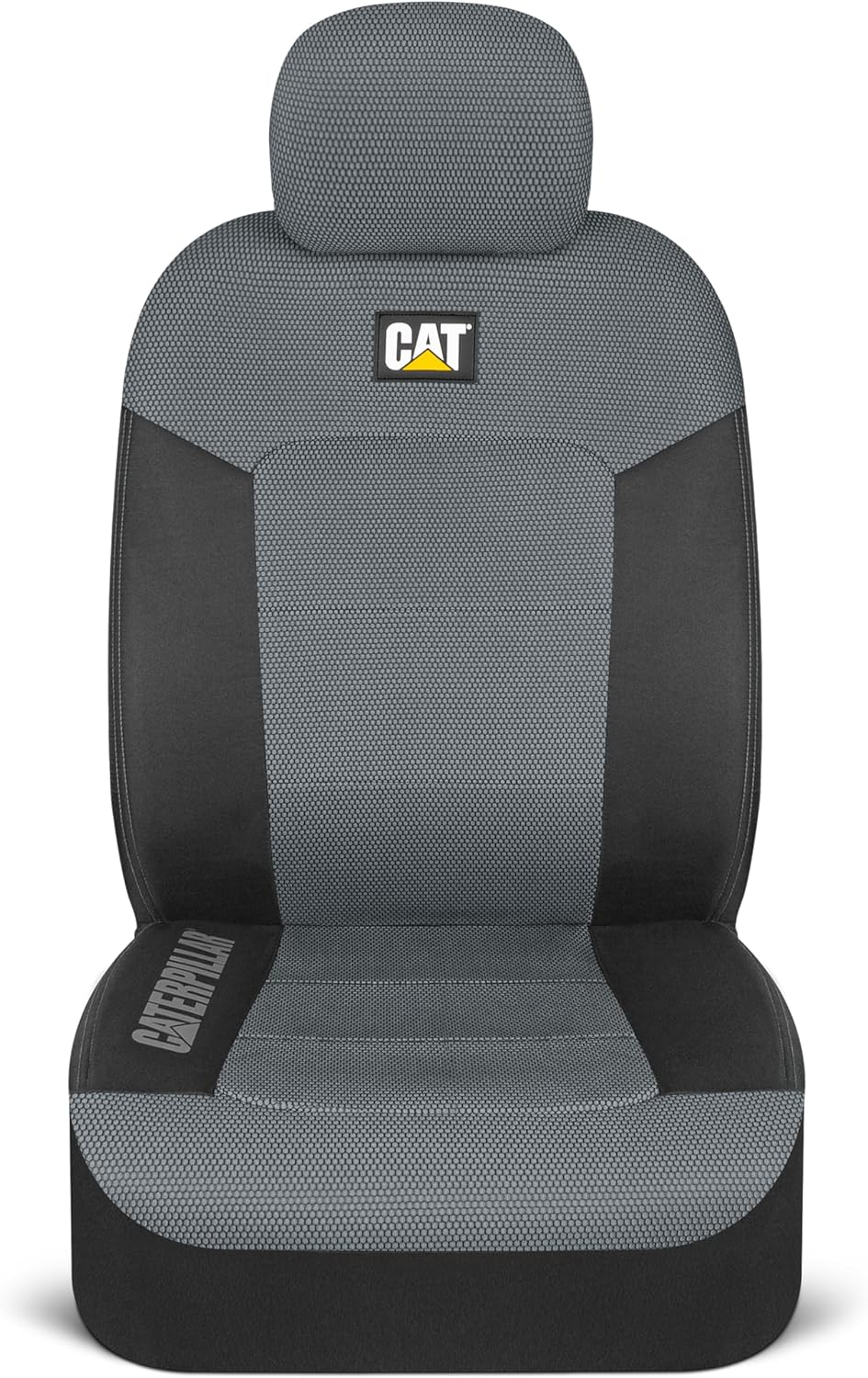 Caterpillar Meshflex Automotive Seat Covers for Cars Trucks and Suvs (Set of 2) &ndash; Gray Car Seat Covers for Front Seats, Truck Seat Protectors with Comfortable Mesh Back, Auto Interior Covers image number 3
