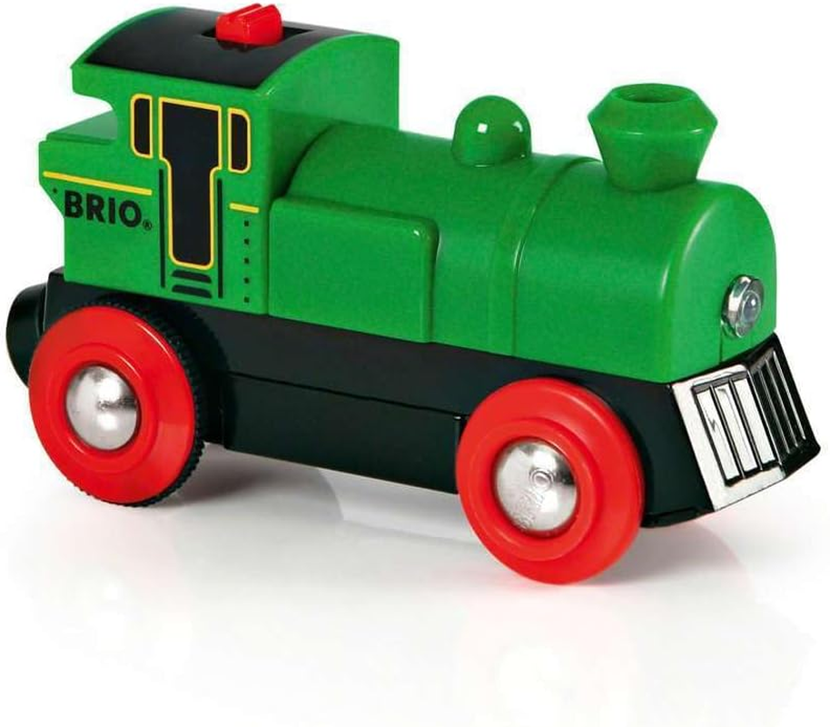 BRIO World 33595 Battery Powered Engine &ndash; Wooden Train Engine with Motorised Action, Compatible with BRIO Railway Sets for Kids 3+ Years image number 1