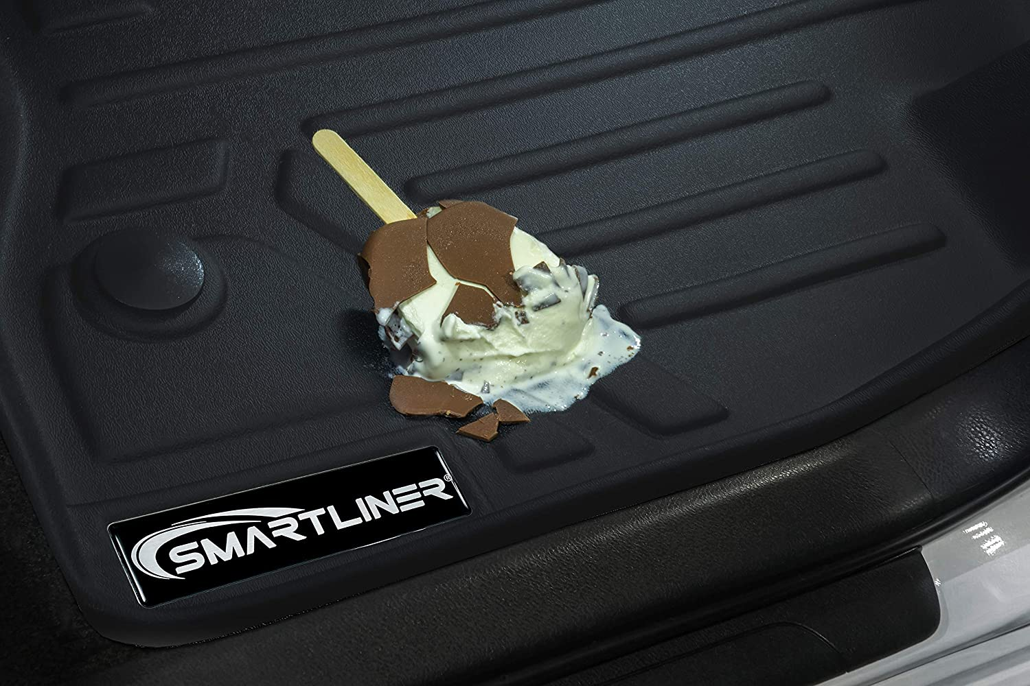 MAXLINER Custom Fit Floor Mats 2 Row Liner Set Black Compatible with 2017-2022 Audi Q7 / 2019-2022 Audi Q8 image number 3