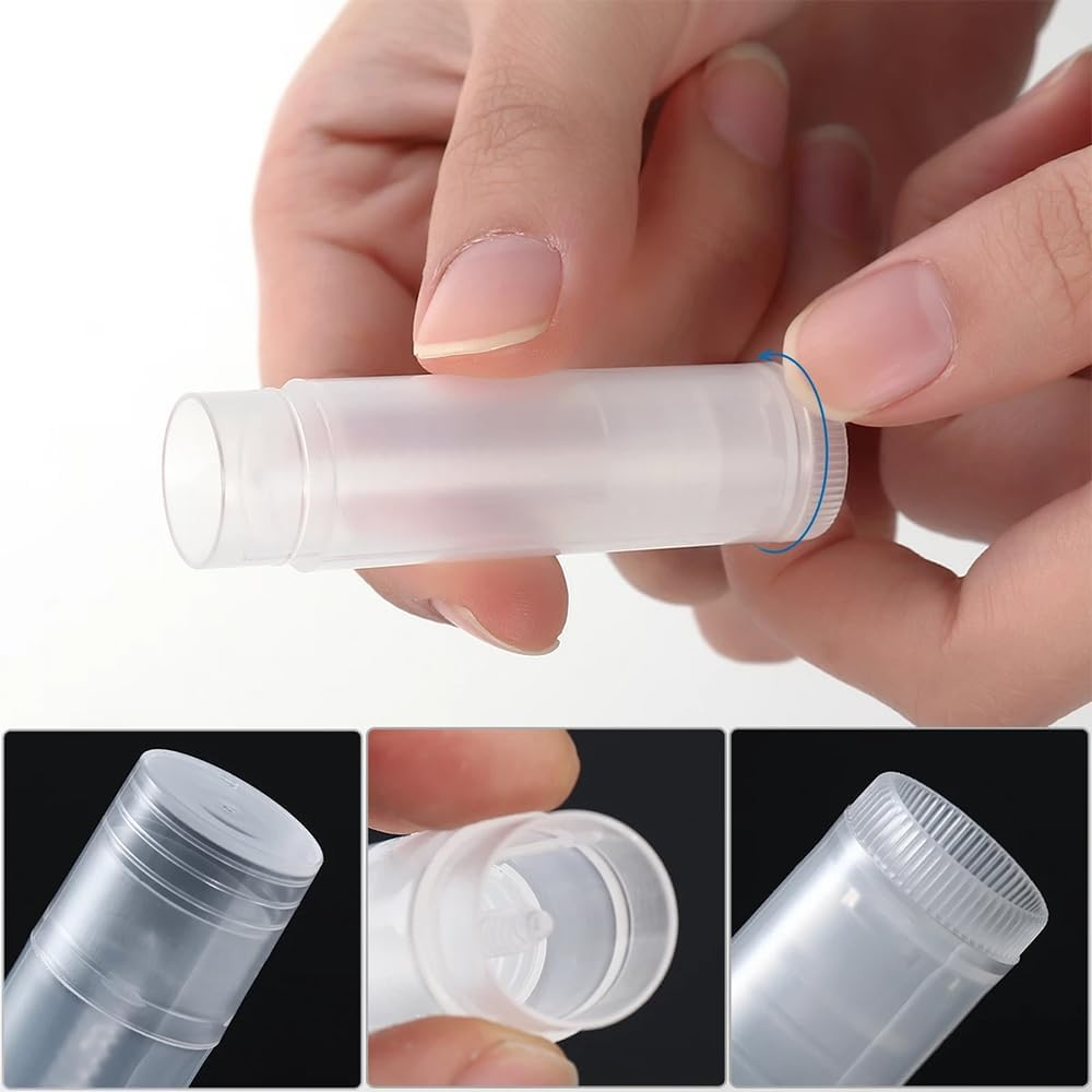 30X Clear Lip Balm Tubes Caps 5G Transparent Empty Lipstick Container