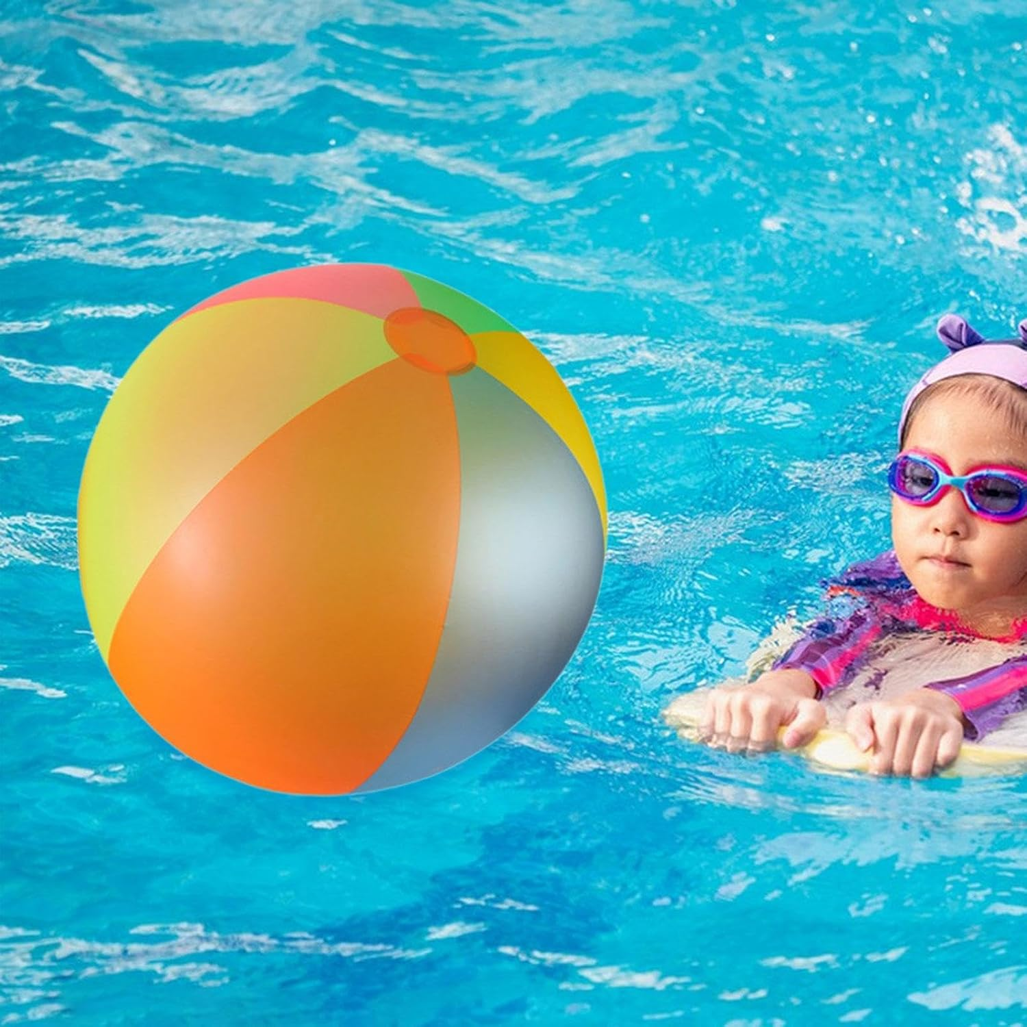 Eigell Rainbow Inflatable Ball for Beach and Pool Fun
