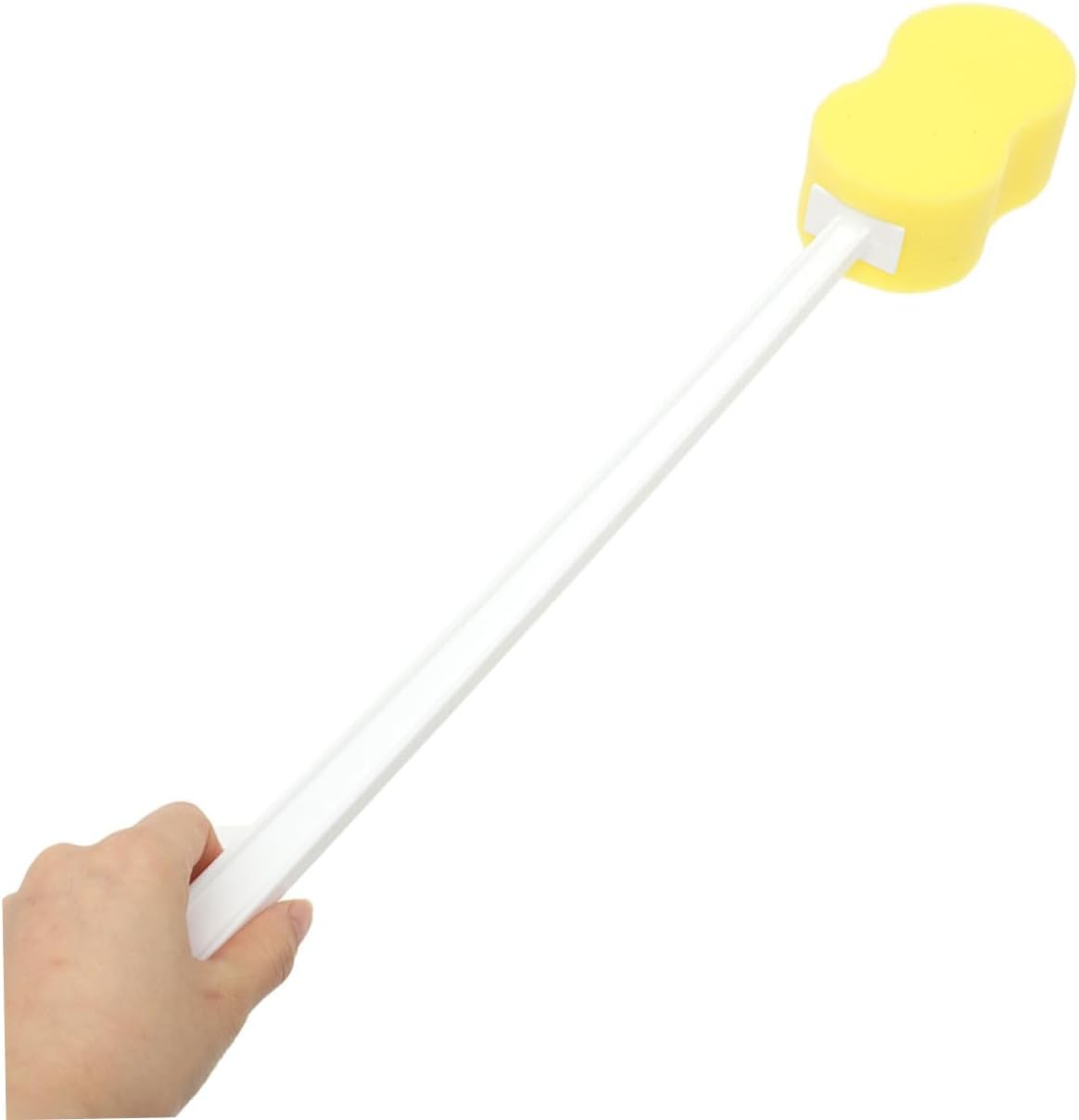 FRCOLOR 2Pcs Long Handled Bath Sponge Exfoliating Shower Back Scrubber Brush Lightweight Body Wash Tool for Hard to Reach Areas Durable Comfortable Grip Design