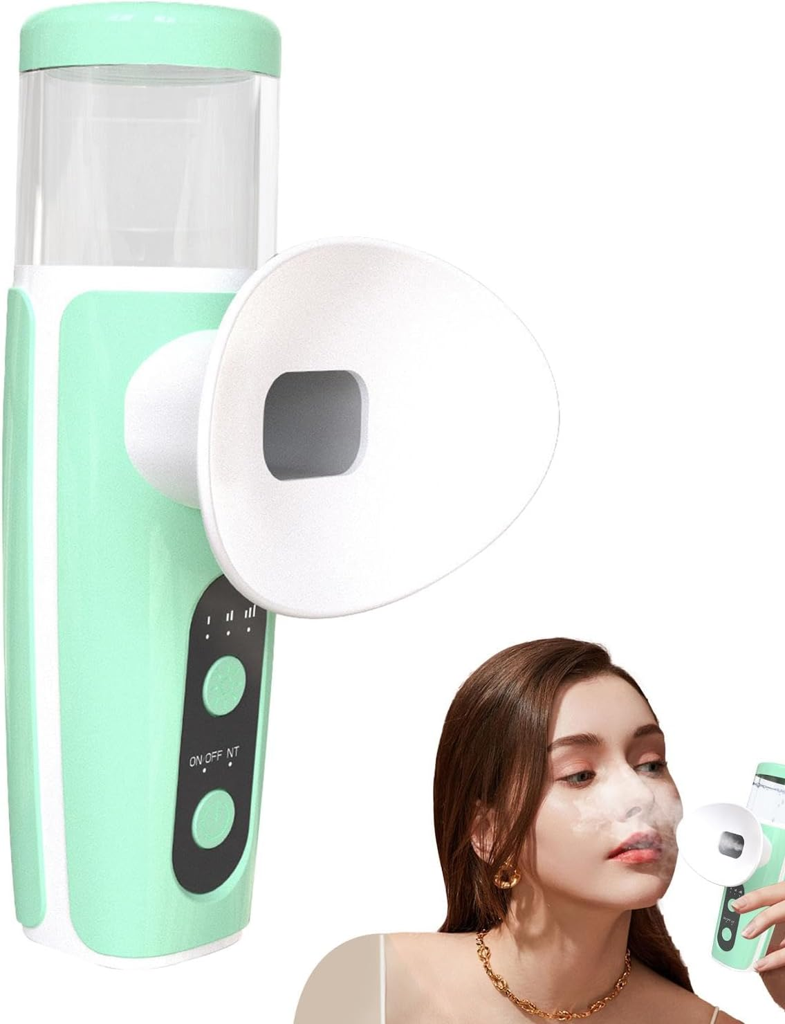 Generic Steam Therapy Wand for Dry Eyes, Hot & Cold Compress Eye Steamer, Nano Mist Sprayer, White, 3 Temperature Levels, Portable, Hydrating, ABS Material, Unisex, 1 Count, 20Ml Capacity, USB Powered