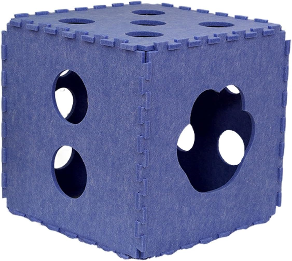 Cat House - Breathable Puzzle Shape Cat Bed Cave,Cat Hideaway, Indoor Cat Cube, Washable Scratching Board for Puppy & Kitten under 11-22 Pounds