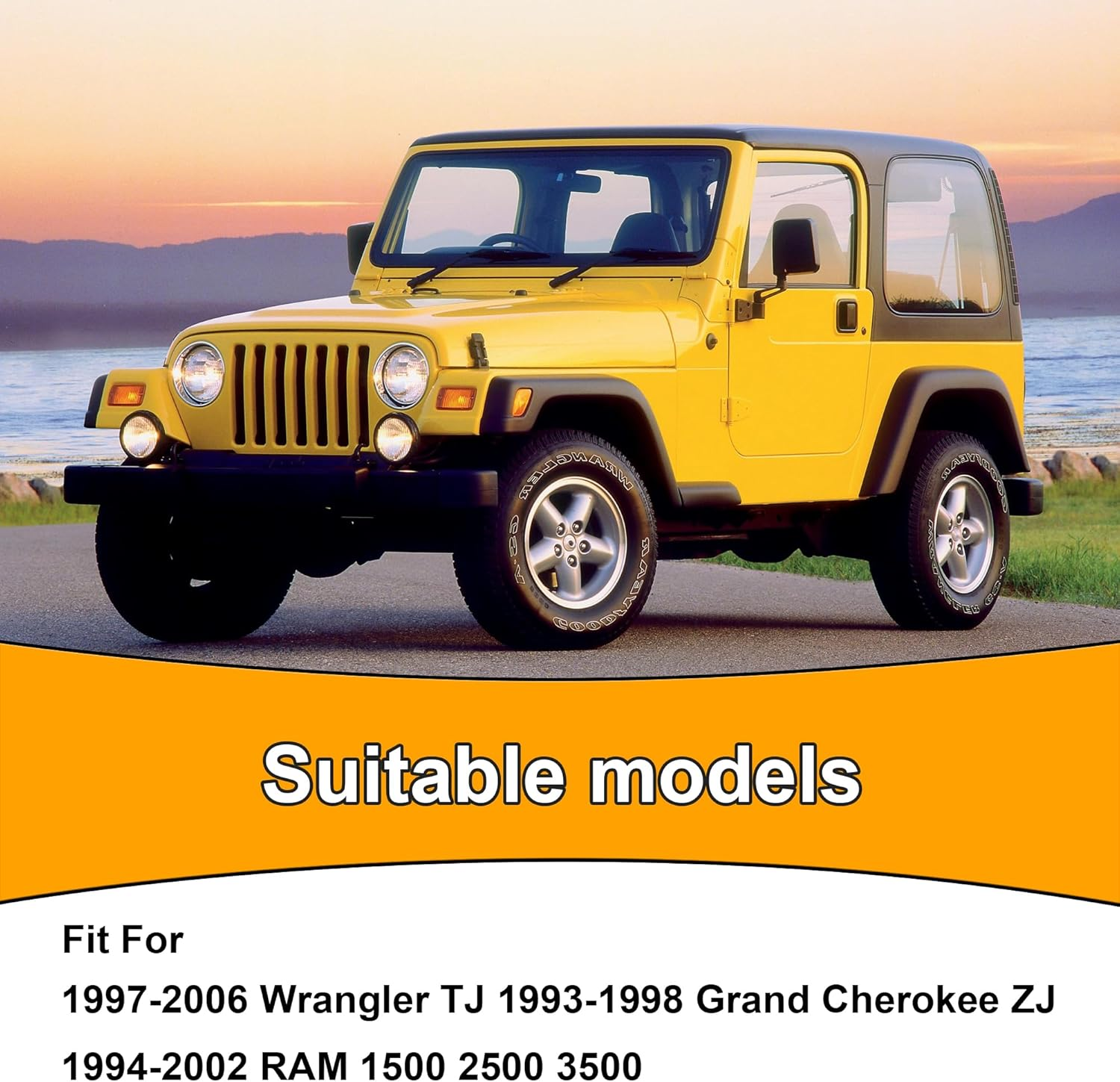 Yukauto TJ Bump Stop,Jounce Bumpers Compatible with 1997-2006 Wrangler TJ, 1993-1998 Grand Cherokee ZJ, 1994-2002 RAM 1500 2500 3500 Pickup (2Pair) image number 1