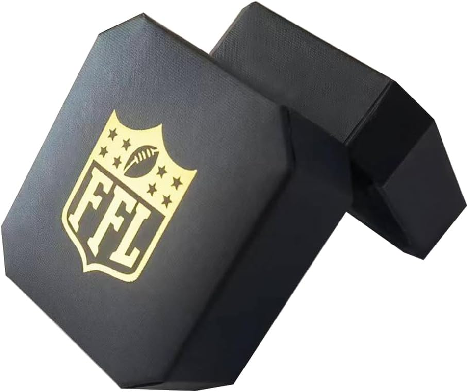 Noblehead 2024 Fantasy Football Ring | Heavy FFL Champion Ring | Gold Silver Tone Plated Award Trophy for Fantasy Football League Winner