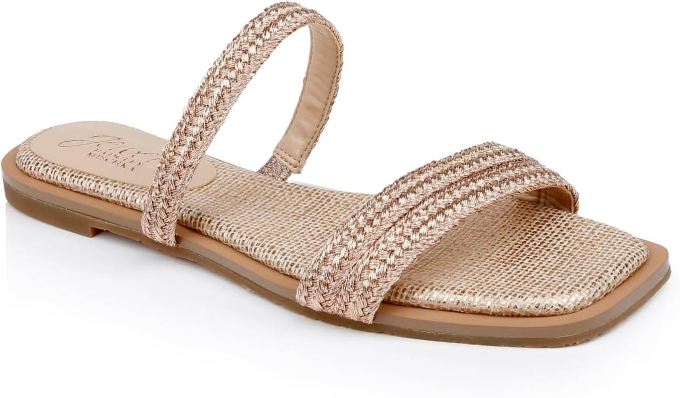 Jewel Badgley Mischka Helena Flat Summer Sandal