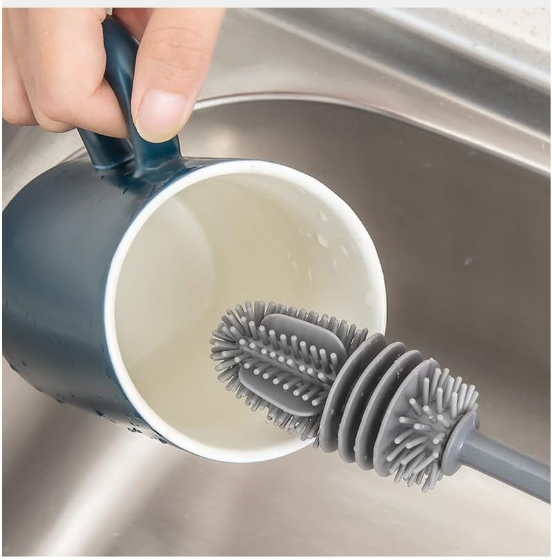 6 Pcs Owala Freesip Cleaning Tools, Straw & Bottle Brush Set, Long Handle Silicone Detail Brush, Lid Cleaner for Deep Cleaning, Multifunctional Cup Accessories Kit (6) image number 4