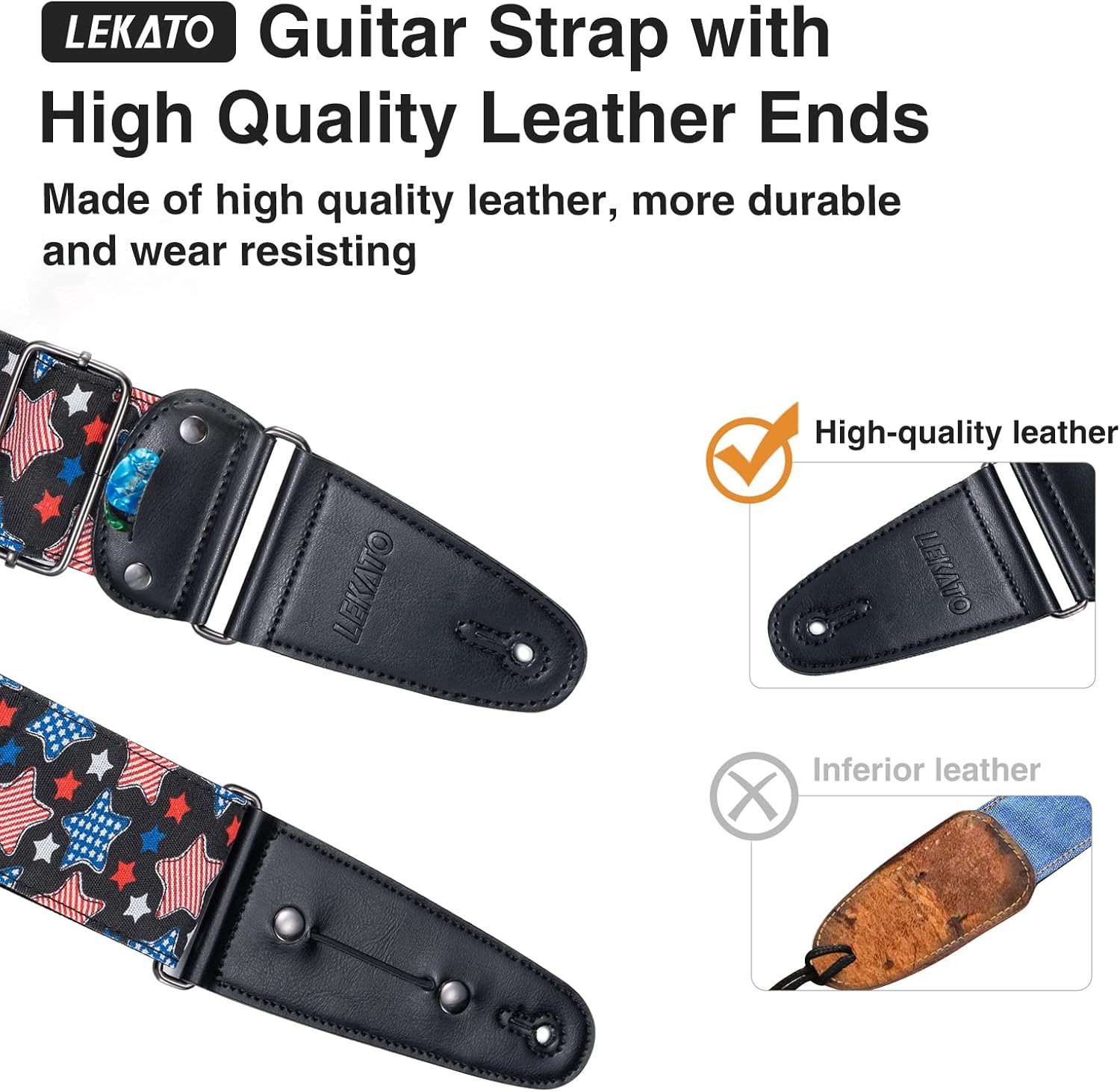LEKATO LGS-9 Guitar Straps image number 1