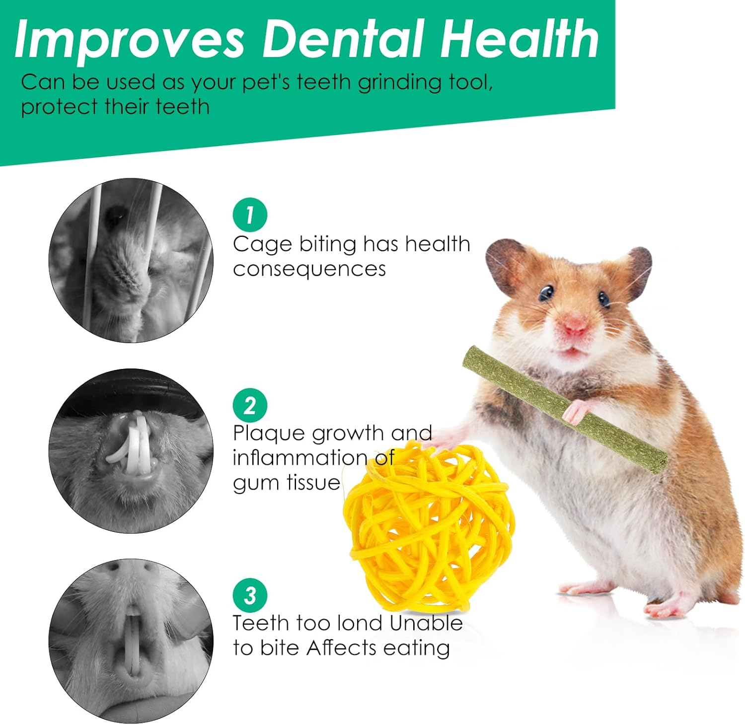 Bunny Chew Toys, 28Pcs Wood Rabbit Chew Toy for Teeth Bite Resistant Hamster Teething Toy Attract Attention Hamster Chewing Set Safe for Guinea Pig image number 2