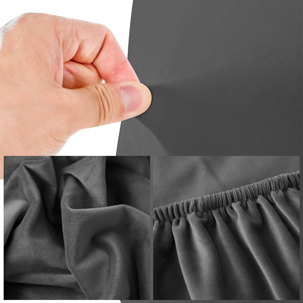 Bed Headboard Covers - Slipcover, Dustproof Protector for Linen & Velvet Upholstered Headboards (Grey, 120-140 CM: FULL) image number 2