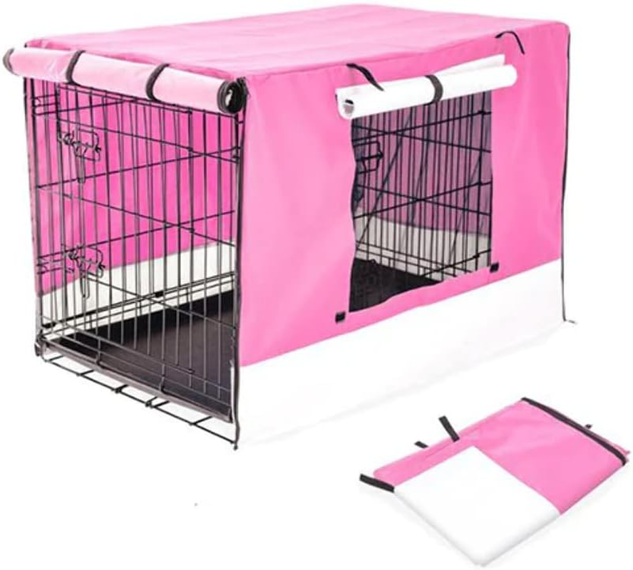 Cage Cover Enclosure for Wire Dog Cage Crate 30In - Pink