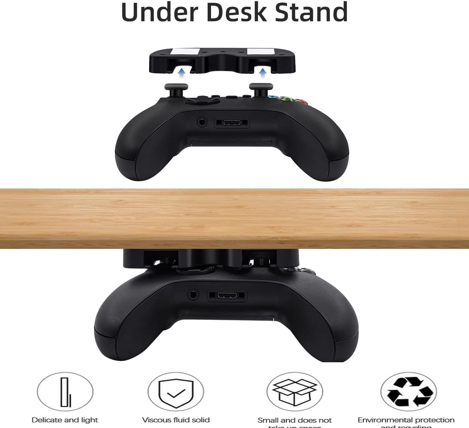 2 Pack under Desk Controller Mount Compatible,Controller Table Stand for PS5 Ps4,Controller Holder Table Organize and Desk Management,Ps4 PS5 Controller Accessories image number 4