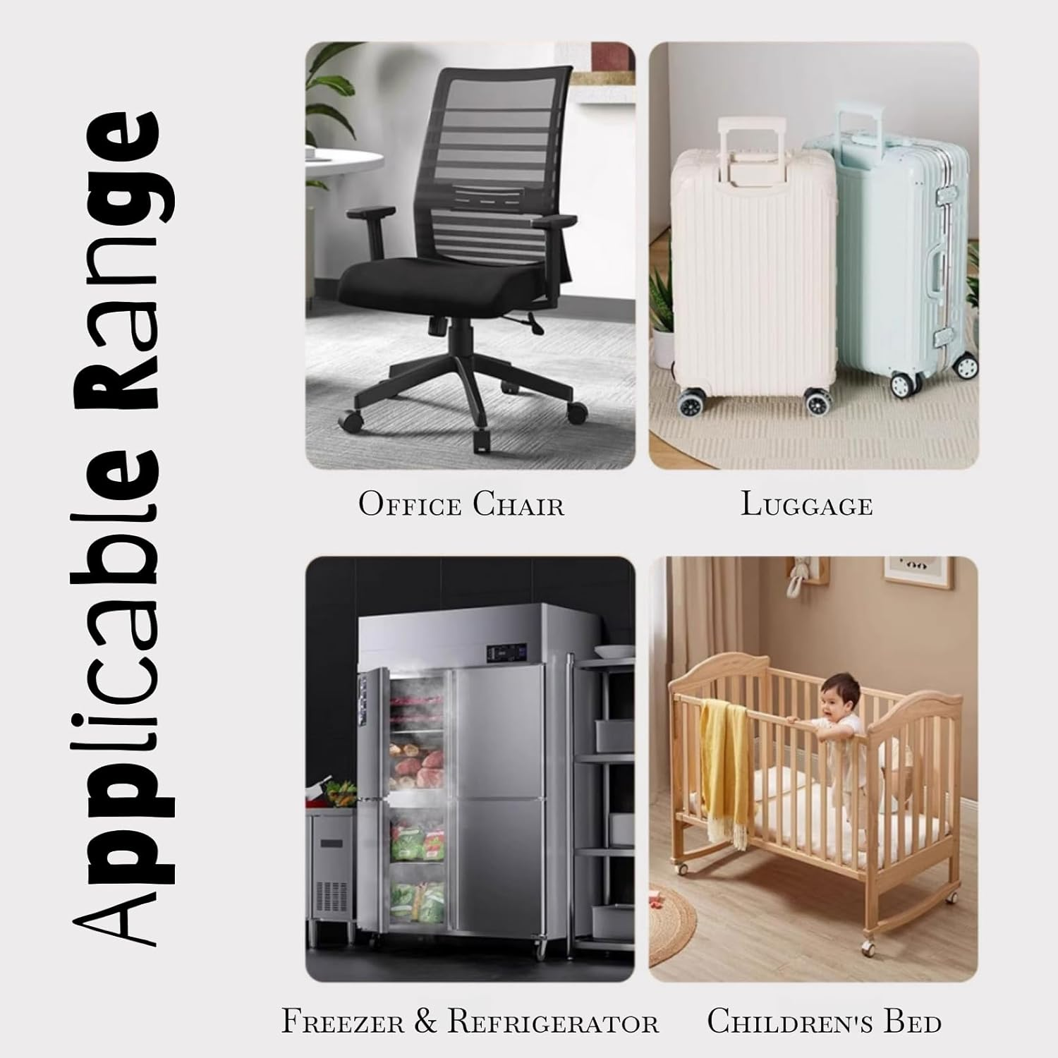 Luggage Wheel Protectors Covers 8 Pieces Suitcase Wheel Protectors for Carry-On & Checked Bags, Durable Silicone Suitcase Covers, Wear-Resistant (Small Black) image number 1