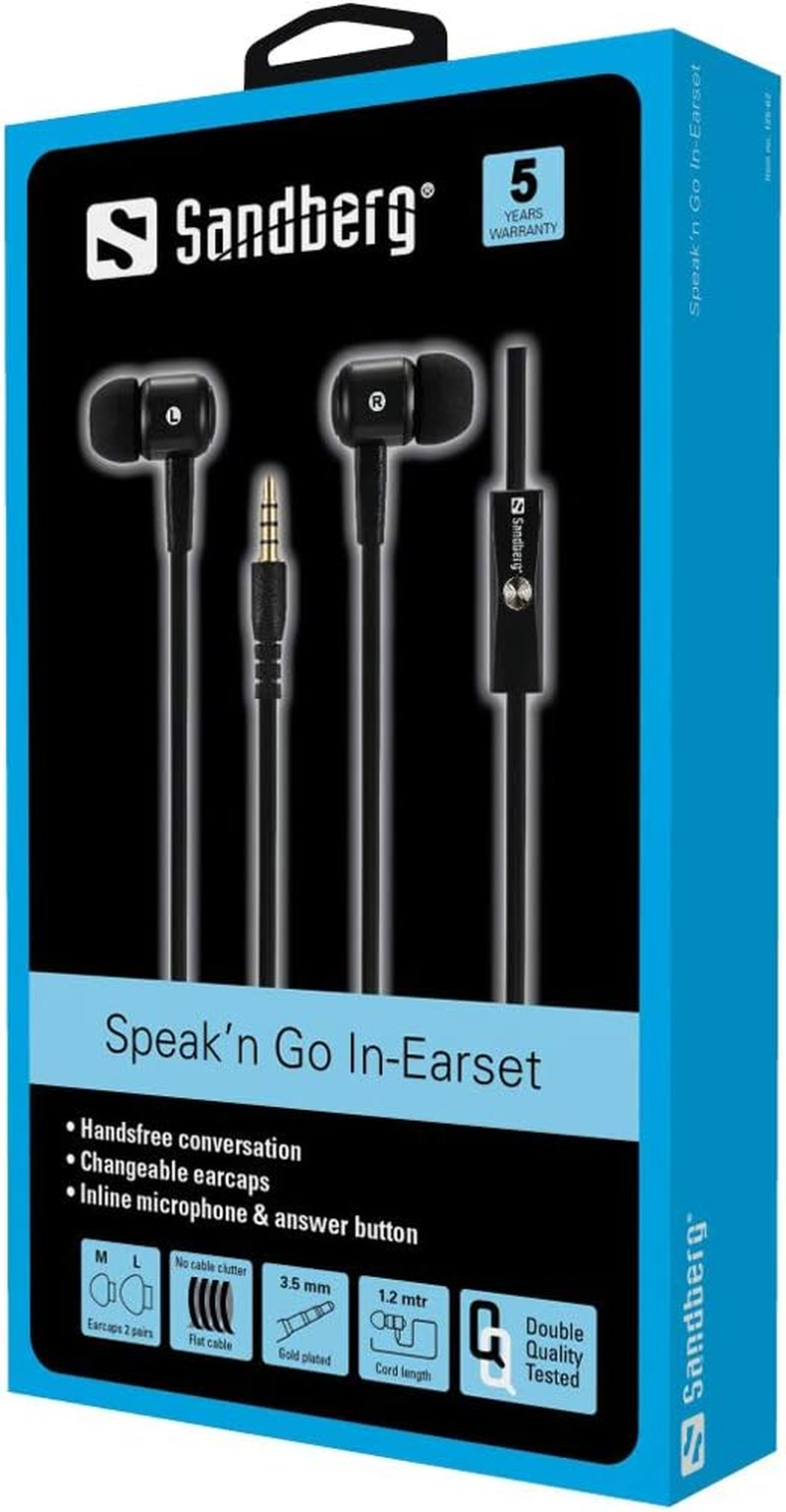 Sandberg Speak'N Go In-Earset Headset with Black Microphone