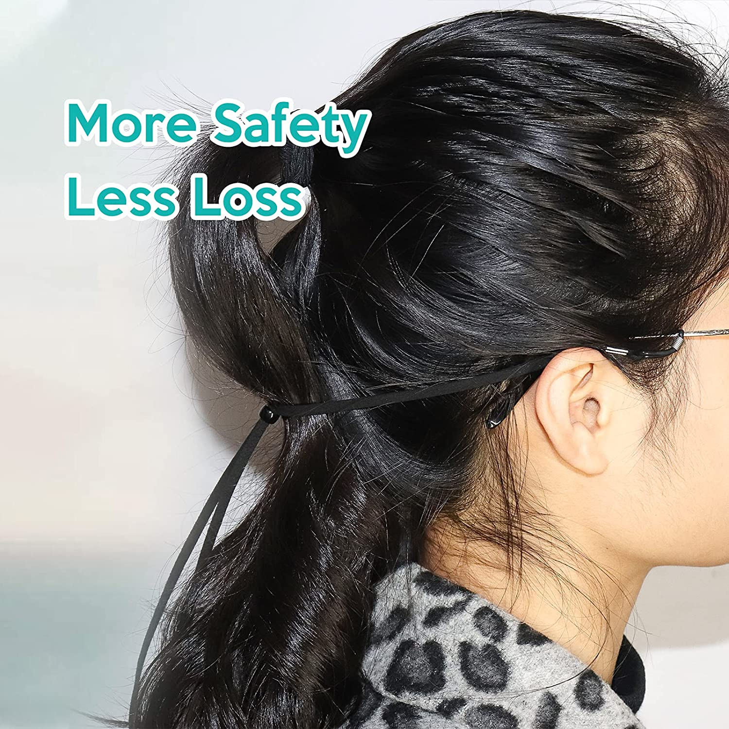 Adjustable Eyewear Retainer Valuehall 5Pcs PU Leather Glasses Strap Non-Slip Spectacles Cord Suitable for All Types of Eyeglasses V6A01 image number 5