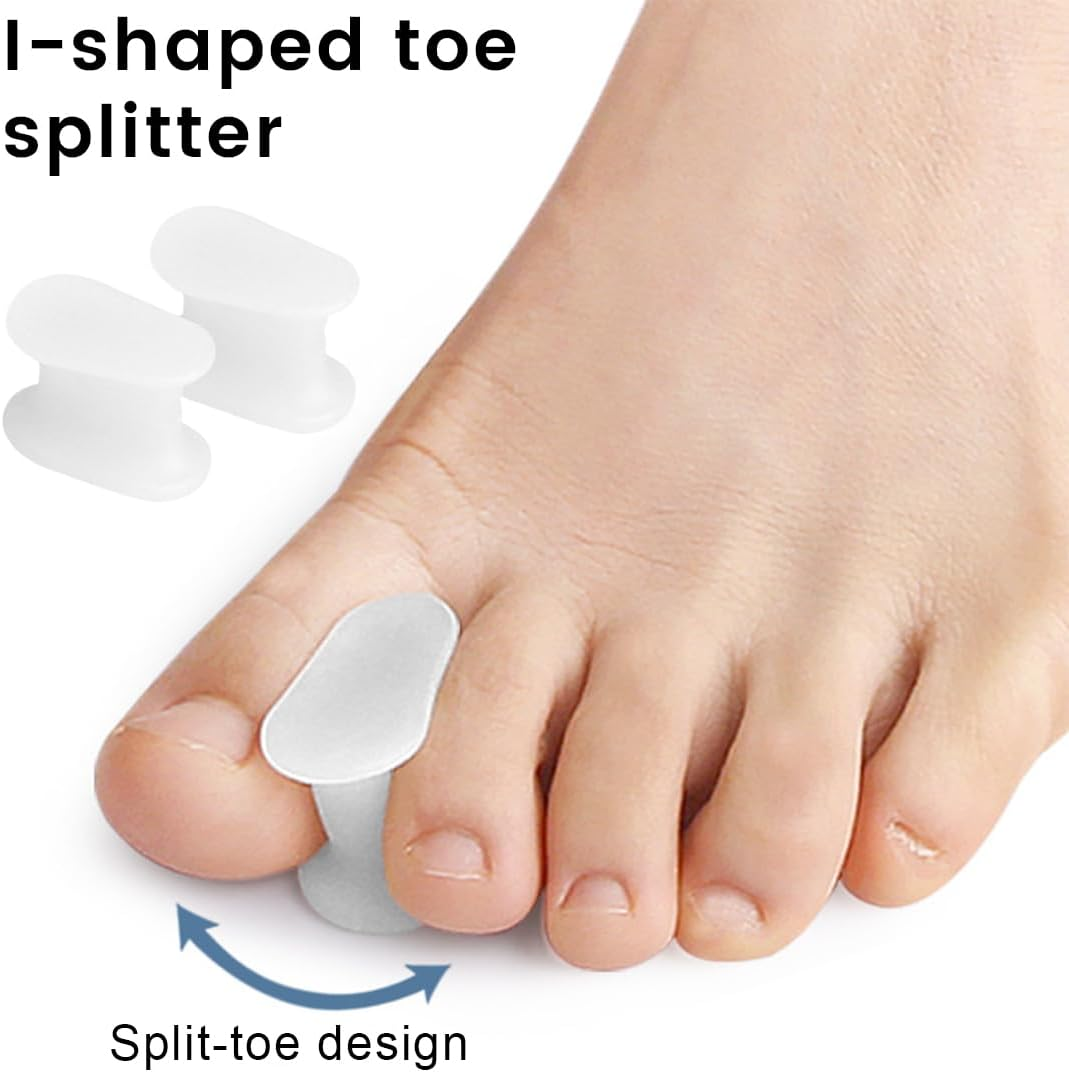 Toe Separators, 12-Piece Set Toe Separators for Hallux Valgus, Bunion & Toe Correction, Silicone Toe Spacer for Men and Women (Small Size) image number 2
