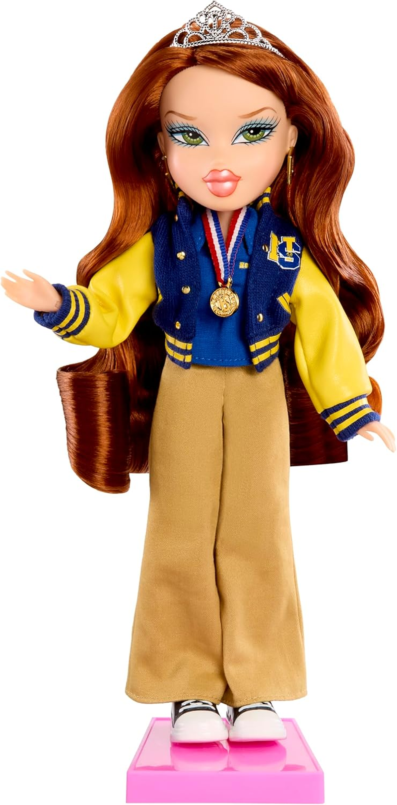 Bratz X Mean Girls Spring Fling Doll Cady &ndash; Collectable Fashion Doll with 2 Outfits, Letterman Jacket, and Movie-Inspired Accessories image number 5