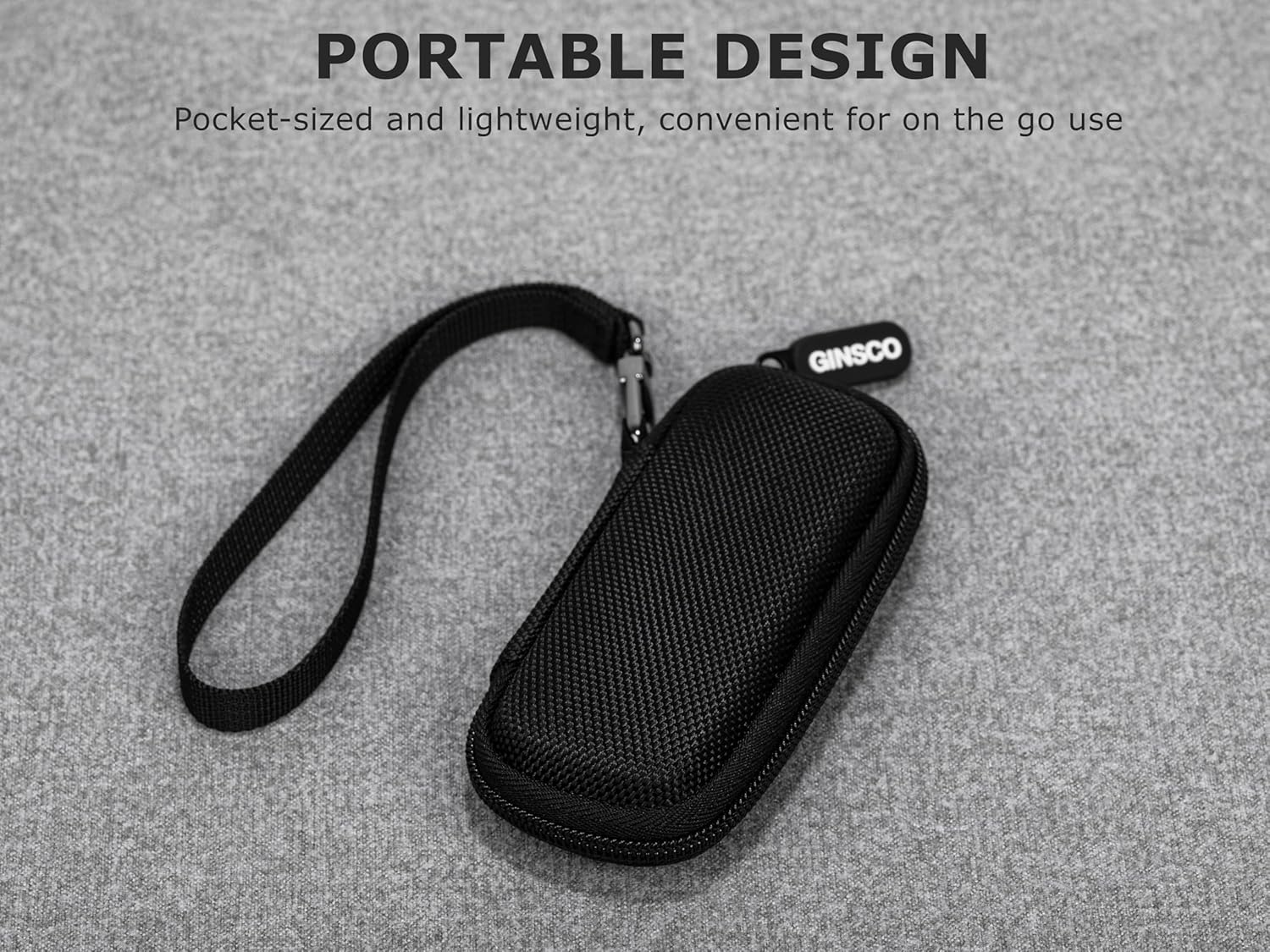 Ginsco Case for Kardiamobile 1-Lead Personal EKG Monitor Works with Most Smartphones, Hard Shell 1680D Oxford Carrying Case for Alivecor Kardiamobile 6L,Heart Monitor Travel Pouch with Carrying Strap image number 2