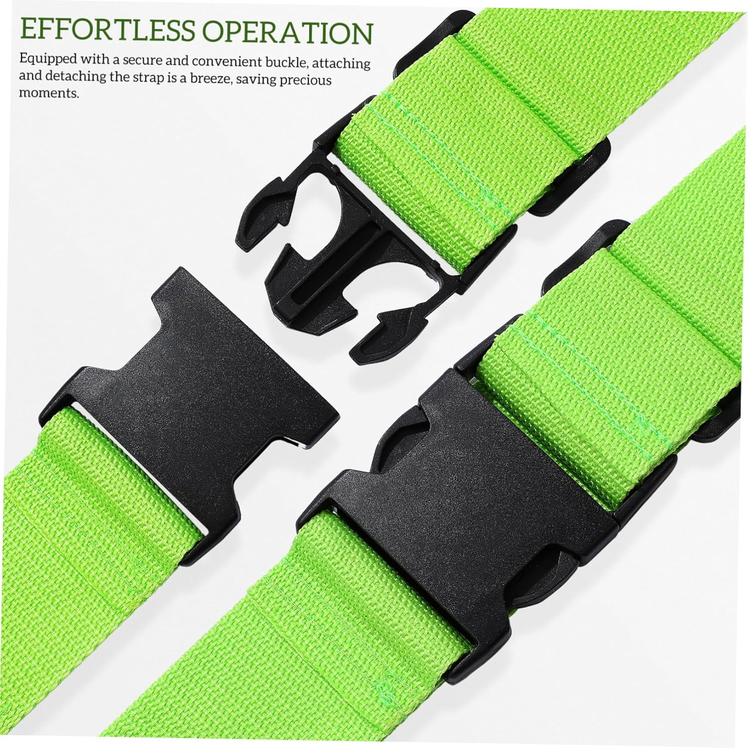 GARIOUANS 4Pcs Adjustable Luggage Strap with Fluorescent for Suitcase Security Tear Resistant Polypropylene Fiber Travel Accessories for Easy Identification and Quick Release image number 4