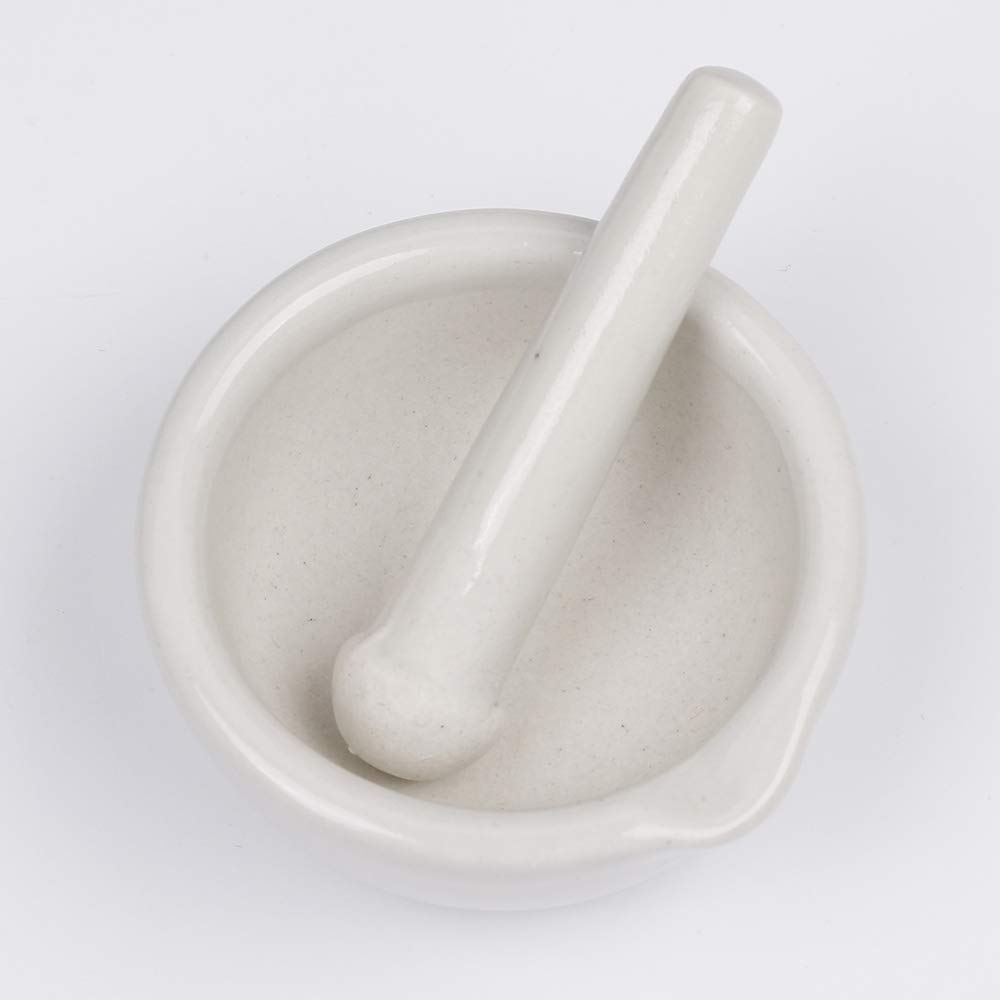 6Ml Porcelain Pepper Mill Mortar Pestle Pugging Pot Garlic Spice Grinder Pharmacy Herbs Bowl Mill Crusher DIY Kitchen Gadget