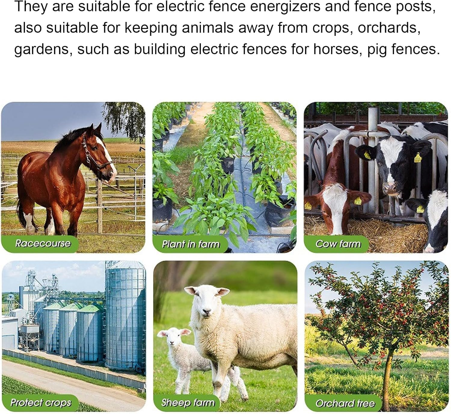 Wood Post Insulator for Fence Post, Self Tapping Electric Fence Insulator for Grassland image number 4