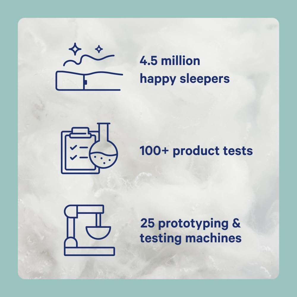 Casper Essential Pillow for Sleeping, Standard, White, Two Pack image number 1