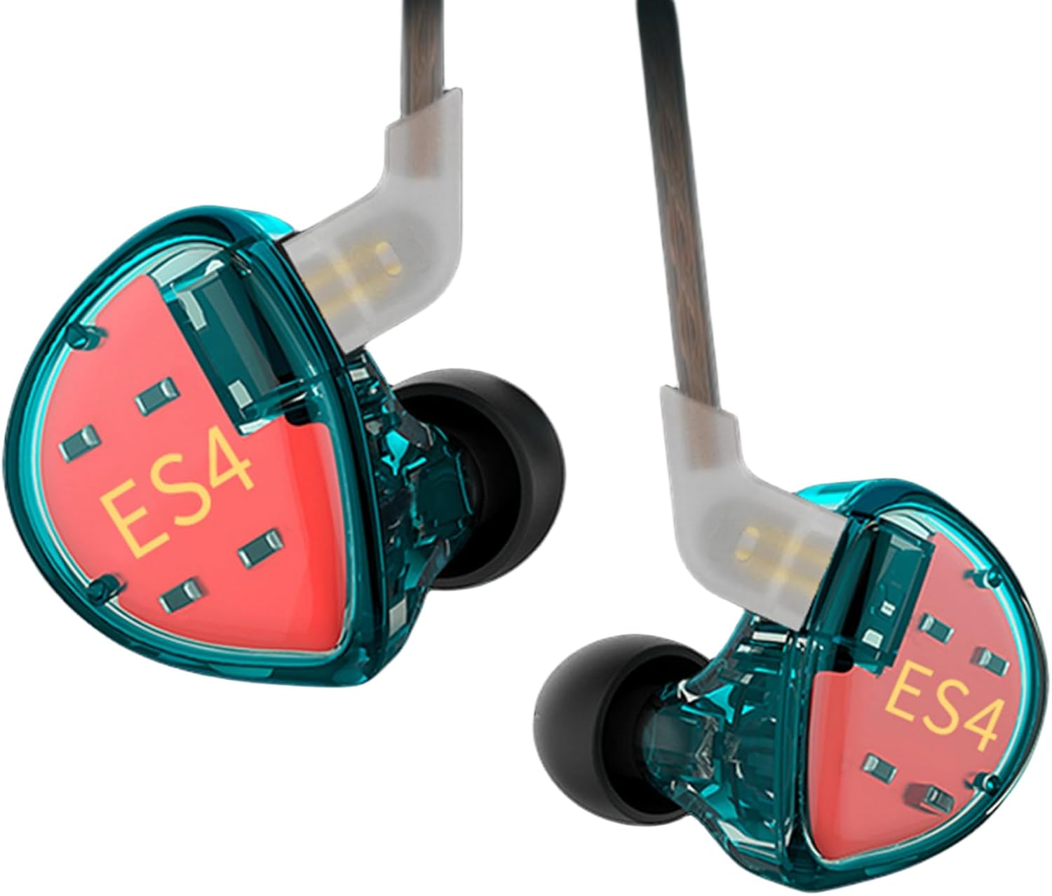 Yinyoo KZ Taurus Headphones In-Ear Earphones with Condenser Microphone Two 6 Mm Capacitor Capsules IEM for Gaming Two 8 Mm Dynamic Drivers In-Ear Monitors Deep Bass Removable Cable