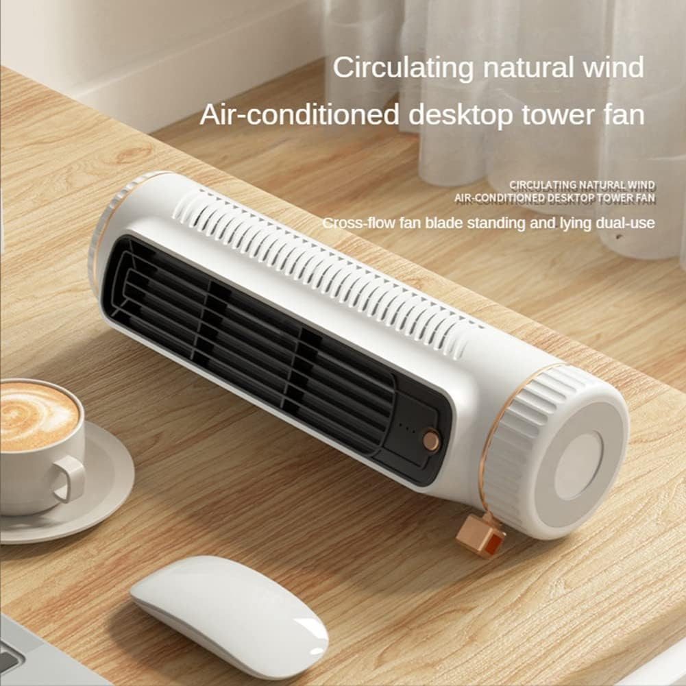 MEOXPAZ 1Set Tower Fan Bladeless Fan Bedroom Ultra-Quiet Dormitory Desk Floor Electric Fan Standing Fan White image number 2