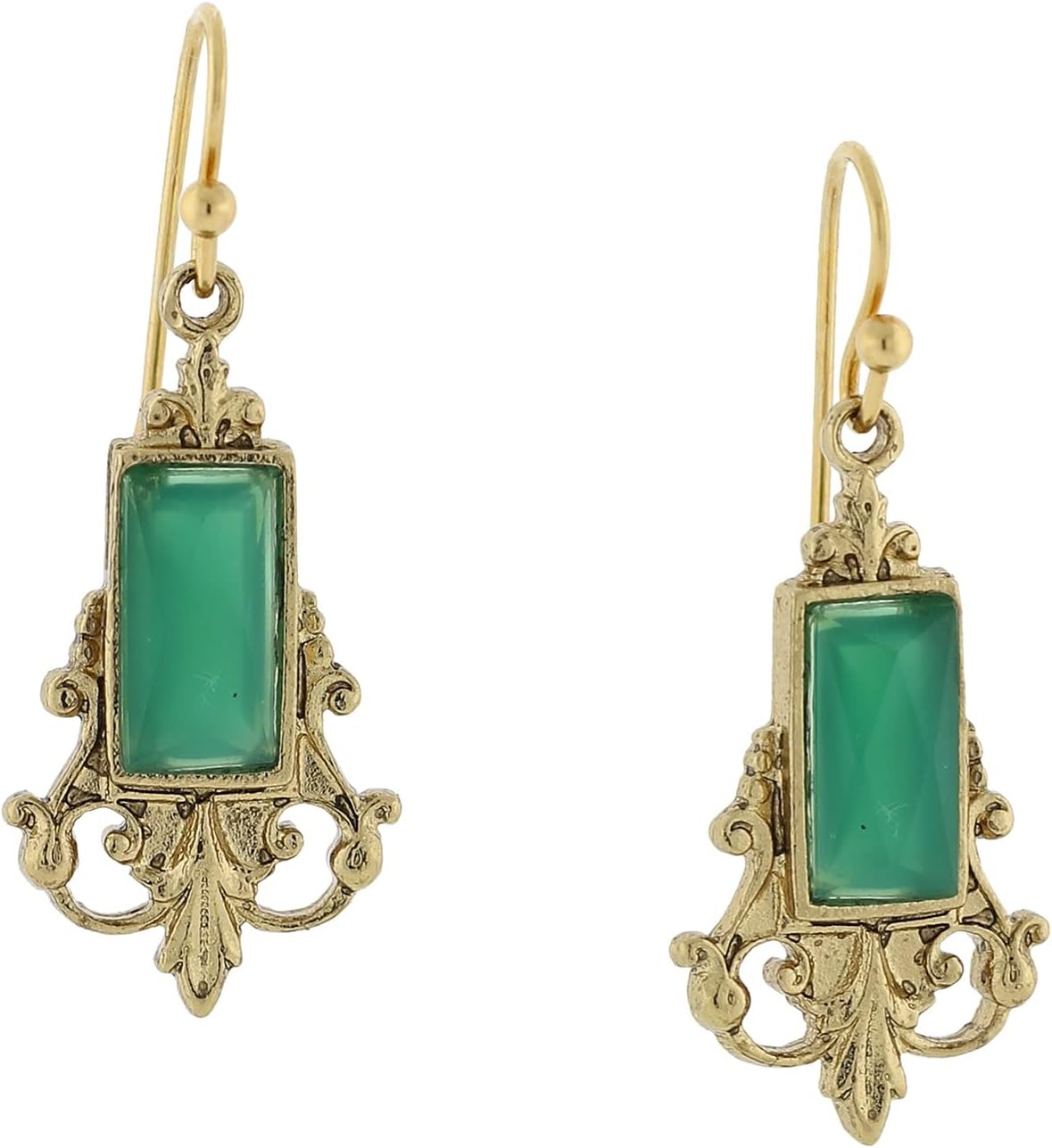 1928 Jewelry Gold-Tone Carnelian Drop Earrings