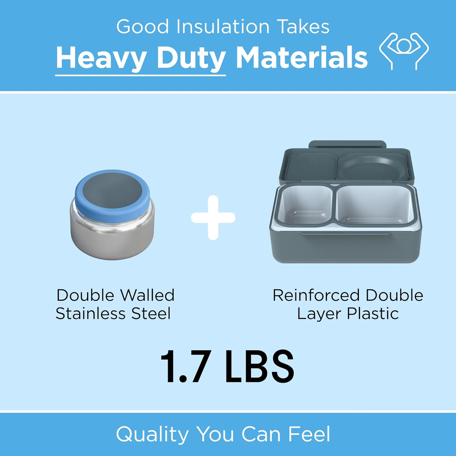 Omie Omiebox up Hot & Cold Bento Box - Graphite image number 1