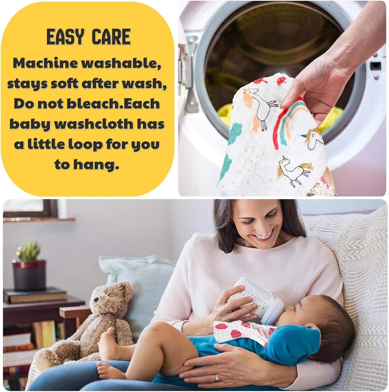 6 Pack Burp Cloths for Baby,Premium Cotton 20''X10'' Muslin Newborn Burping Rags,6 Layers Thicken Soft & Absorbent Spit up Rags,Reusable Feeding Towels Washcloths Bathing Face Towels for Boys Girls image number 3