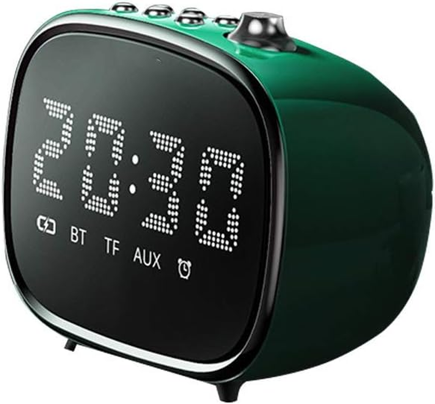 Bluetooth Speaker, Alarm Clock Speaker Bedside, LED Display Time, Hands-Free Calling, AUX, Long Battery Life,Tf, Simple Hifi Bass Button image number 1