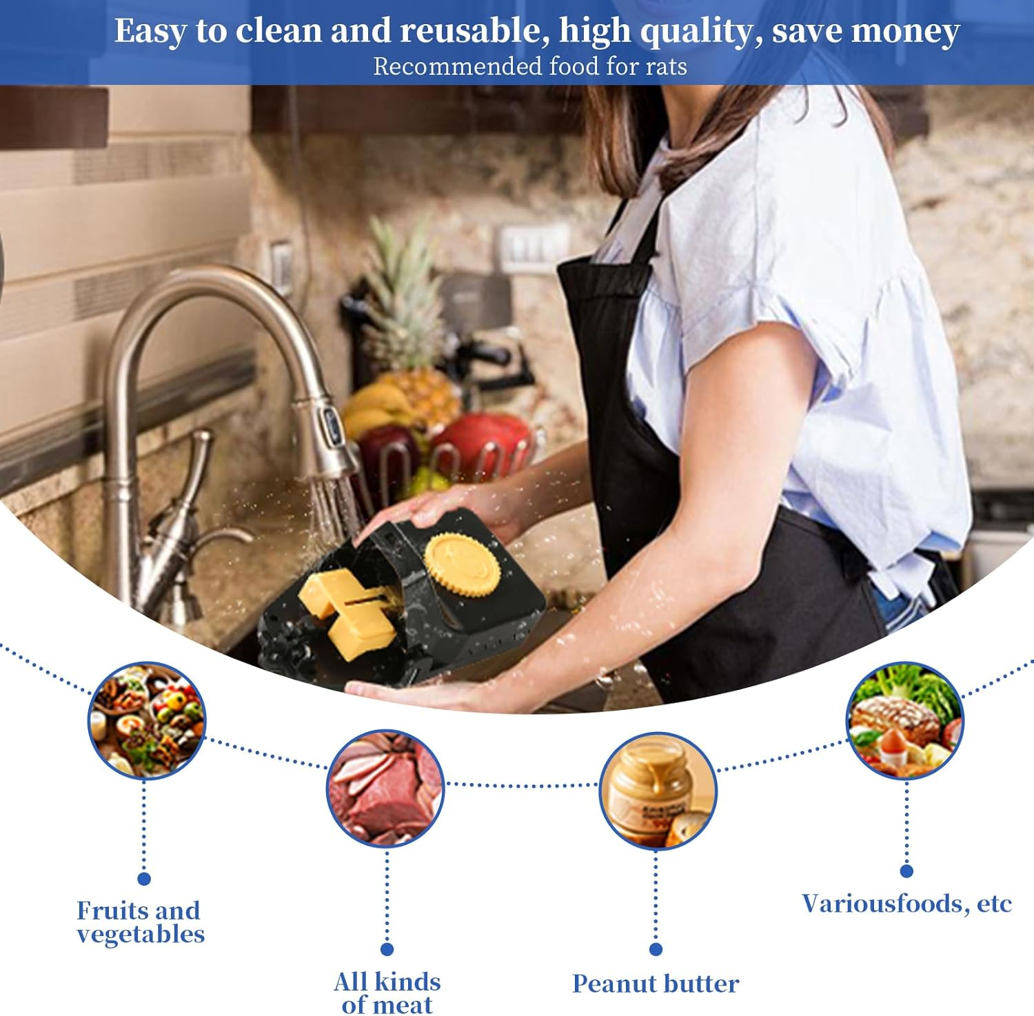 6 PCS Mouse Trap, Work Best Mice Traps for Small Mouse, Indoor-Outdoor Snap Trap Quick Effective Sanitary Safe, Quick Set up & Reusable Mouse Traps, Rat Trap for Rodent Mouse Mice (Large)