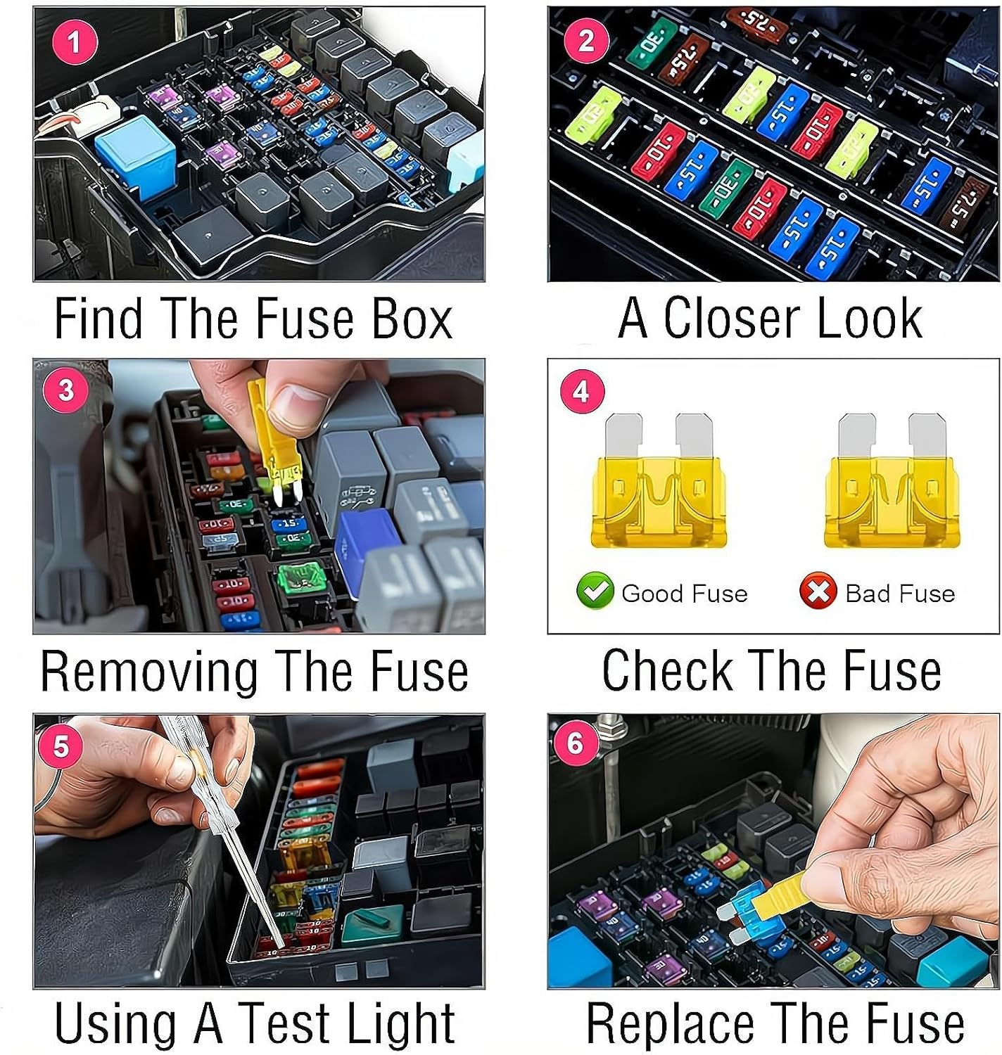 ZHIGOU 300 Pieces Automotive Fuse Kit with Extractor - Standard Mini Size, Replacement Fuses for Car/Rv/Truck/Motorcycle/Yacht/Boat/Winch/Truck/Suv - (2A/3A /5A/7.5A/10A/15 A/20 A/30 A/35 A/40 A) image number 3