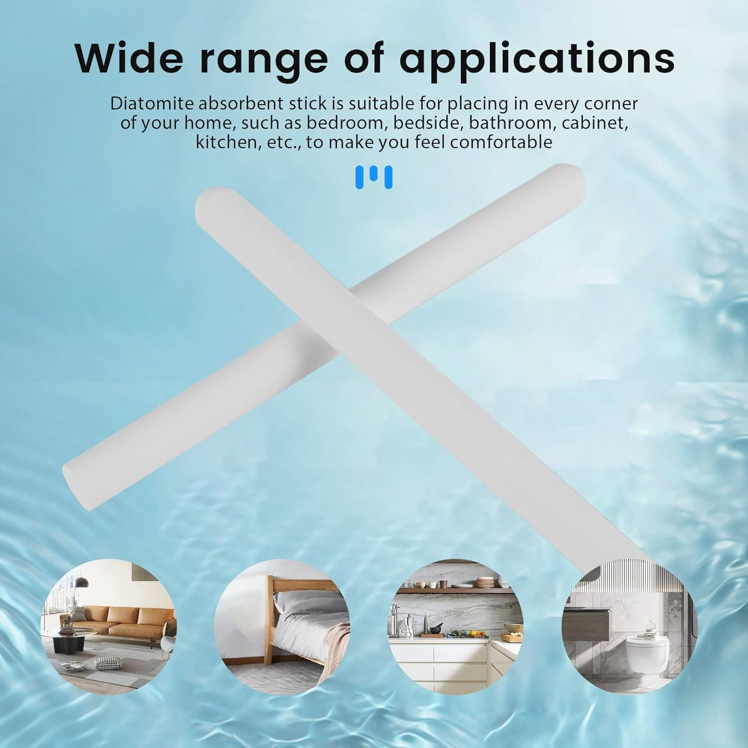 8 Pcs Diatomite Moisture Absorbing Stick Water Absorption Rod Drying Stick Diatomaceous Earth Desiccant for Laundry Home image number 6