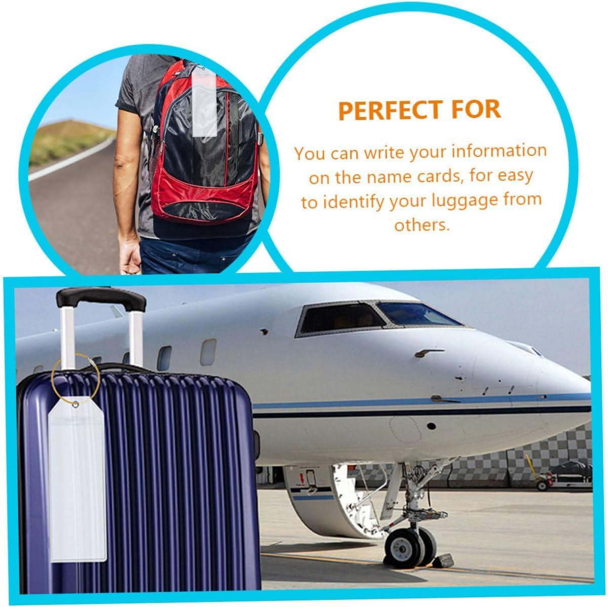 Parliky 7Pcs Cute Luggage Tags for Travel Baggage Tags Suitcase Id Airport Luggage image number 2