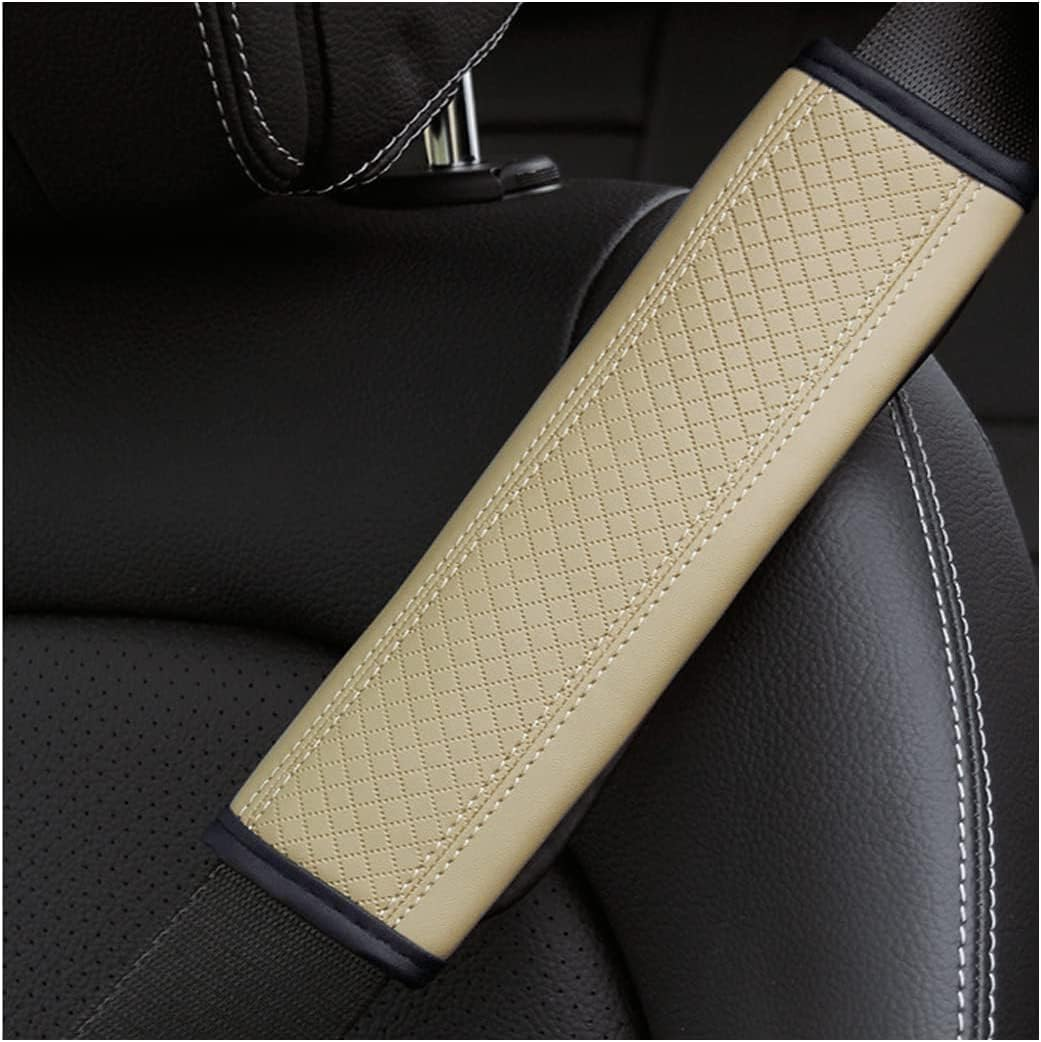 XINLIYA 2PCS Car Seat Belt Cover, Soft Shoulder Strap Covers Harness Pads, Safety Leather Seatbelt Comfort Driving Cushion Protect Your Neck and Shoulder Universal for Car, Truck, SUV (Pink)