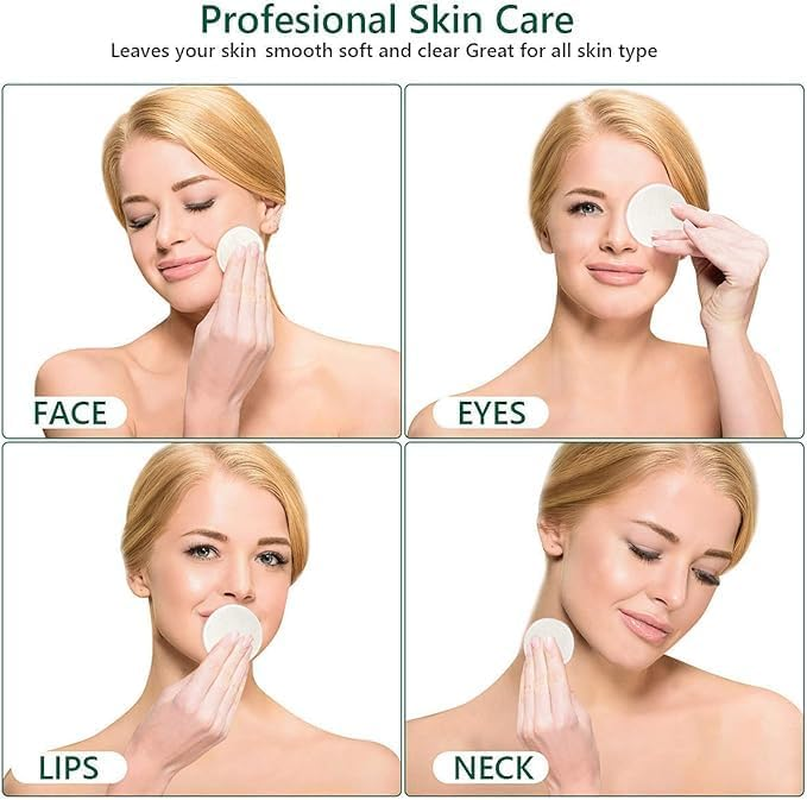 MIVES Reusable Bamboo Cotton Rounds, 20Pcs Eco-Friendly Facial Cleansing Pads image number 4