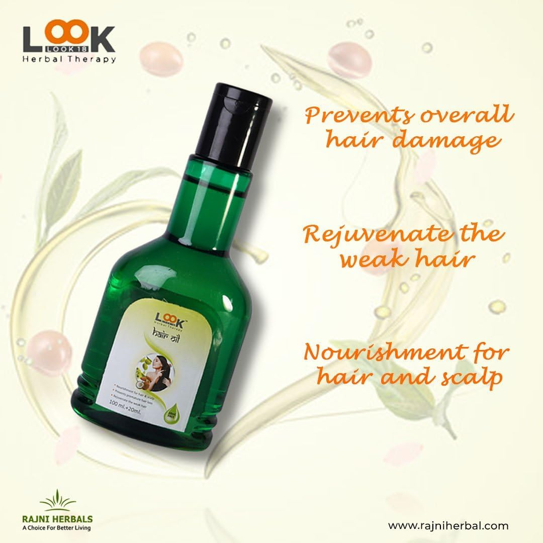 LOOK 18 HERBAL HAIR OIL 120Ml (PACK of 3) image number 2