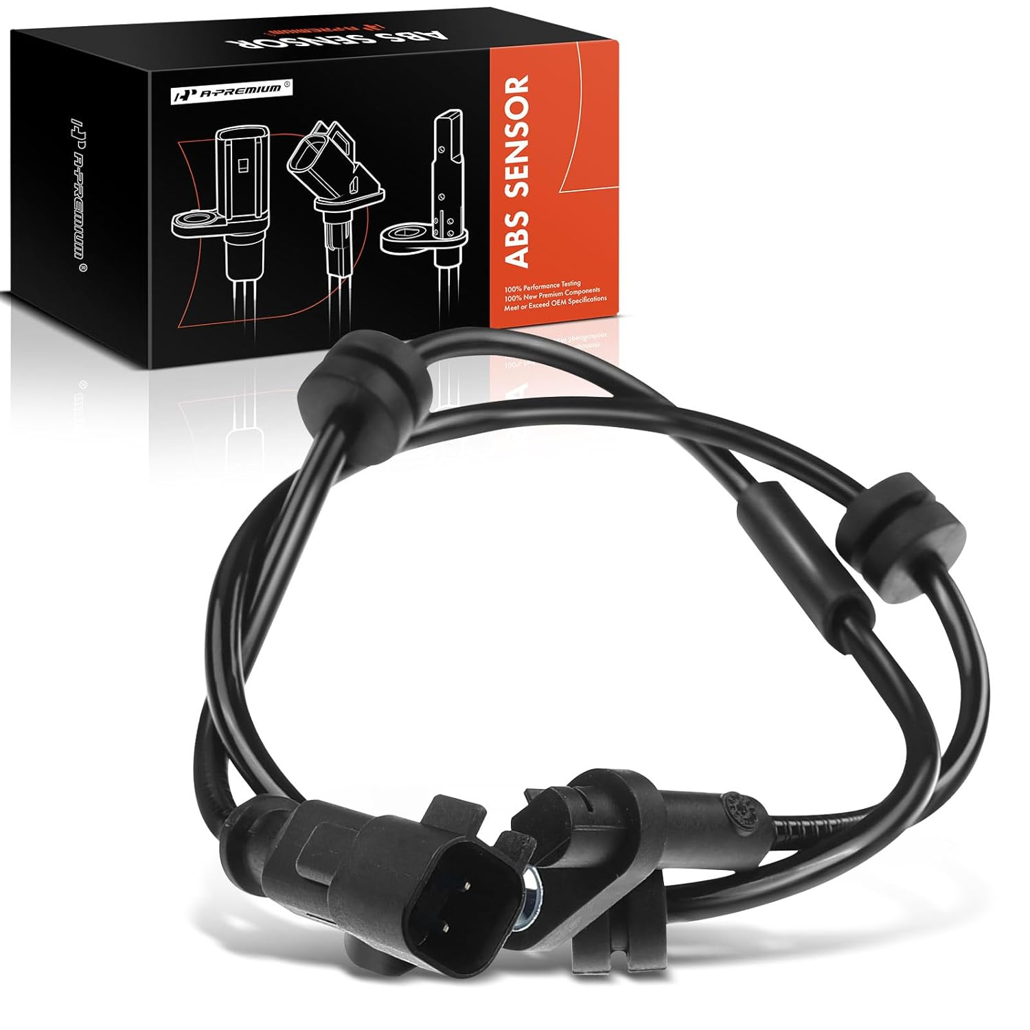 A-Premium Rear Left or Right ABS Wheel Speed Sensor - Compatible with Ford Models - Fiesta 2011 2012 2013 - Rear Driver or Passenger Side, Replaces BE8Z-2C190-A, AE8Z-2C190-A image number 4