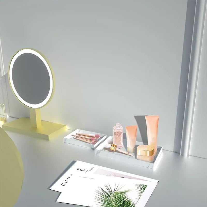 2Pcs Silicone Vanity Tray for Counter,Bathroom Tray, Resin Soap Dispenser Tray Kitchen Sink Tray,Small Marble Tray for Bathroom Countertop Organizer for Jewelry,Cosmetics,Perfumes & Shampoo (Black)